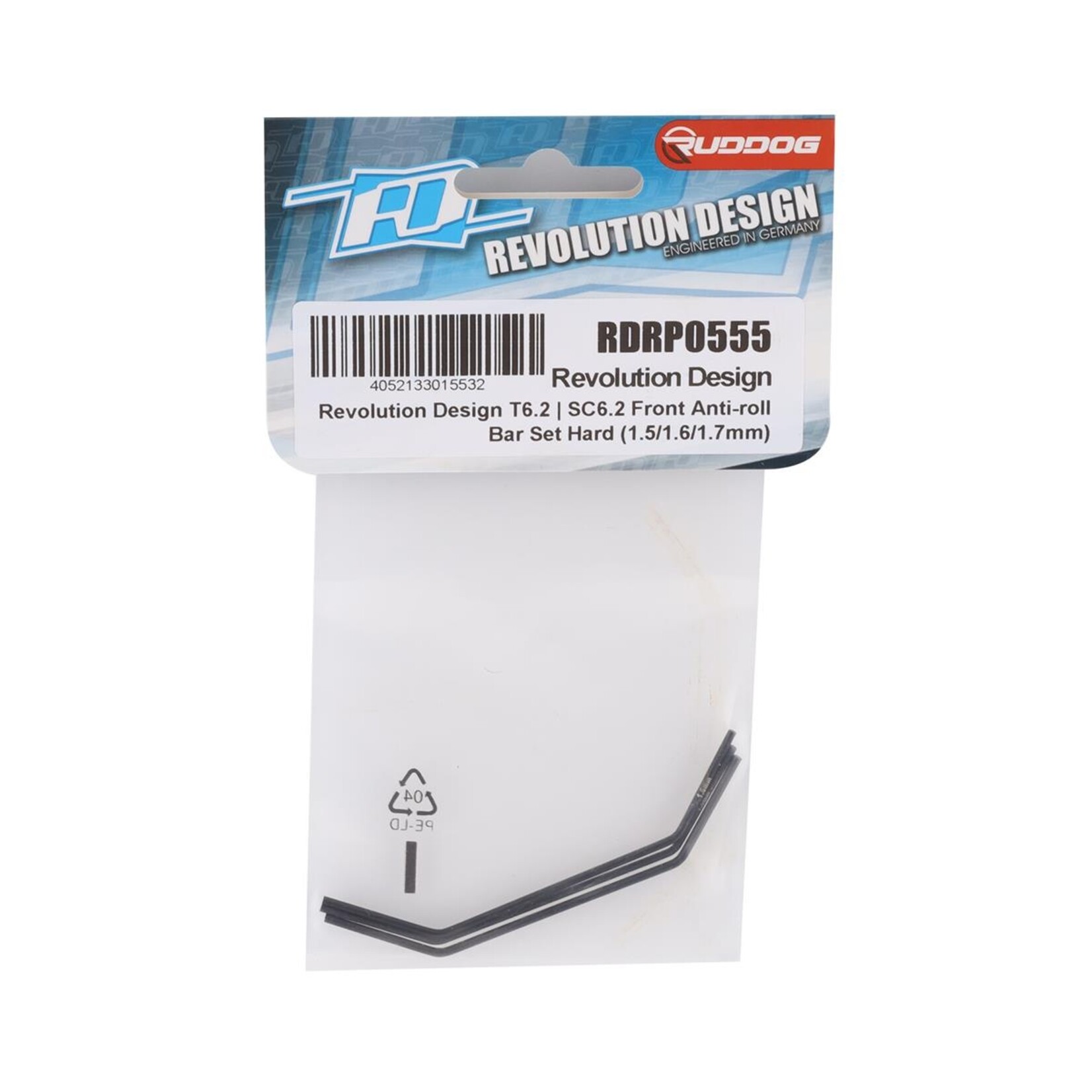 Revolution Design #RDRP0555 Revolution Design T6.2/SC6.2 Front Anti-Roll Bar Set (Hard - 1.5/1.6/1.7mm)