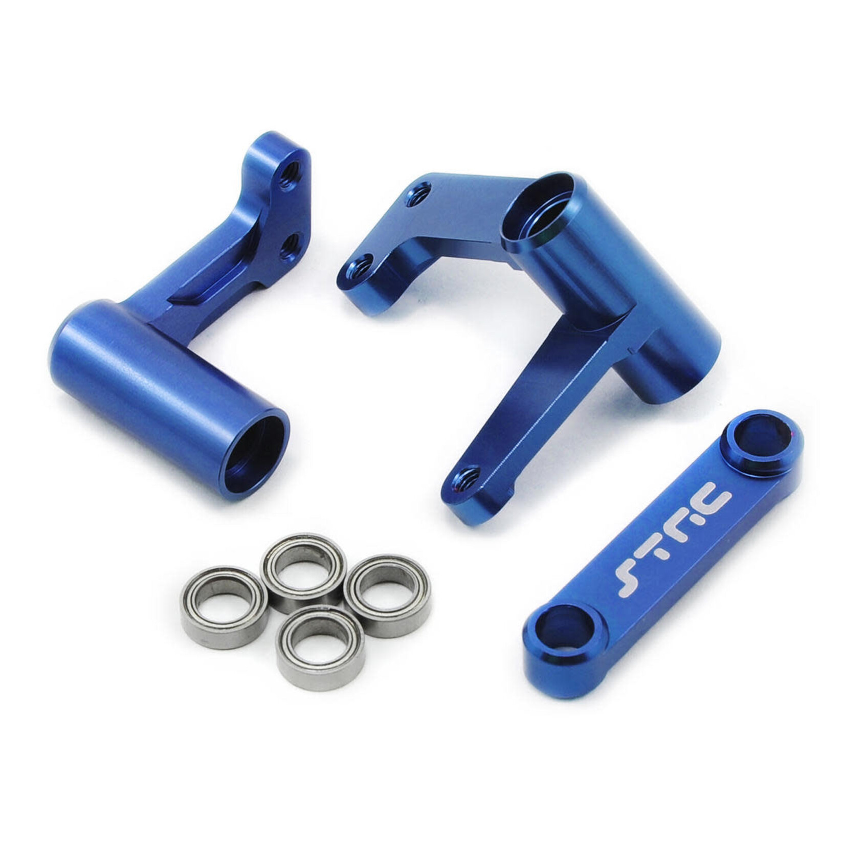 ST Racing Concepts ST Racing Concepts Aluminum Steering Bellcrank Set (w/bearings) (Blue) #ST3743XB
