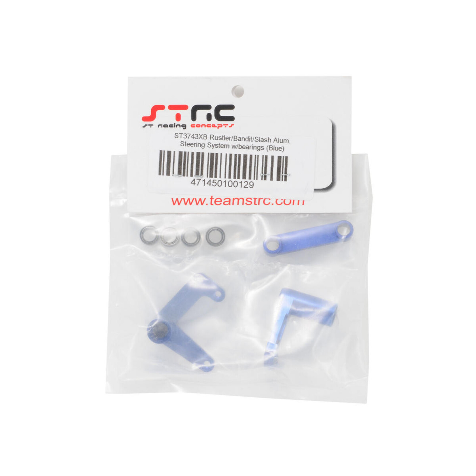 ST Racing Concepts ST Racing Concepts Aluminum Steering Bellcrank Set (w/bearings) (Blue) #ST3743XB