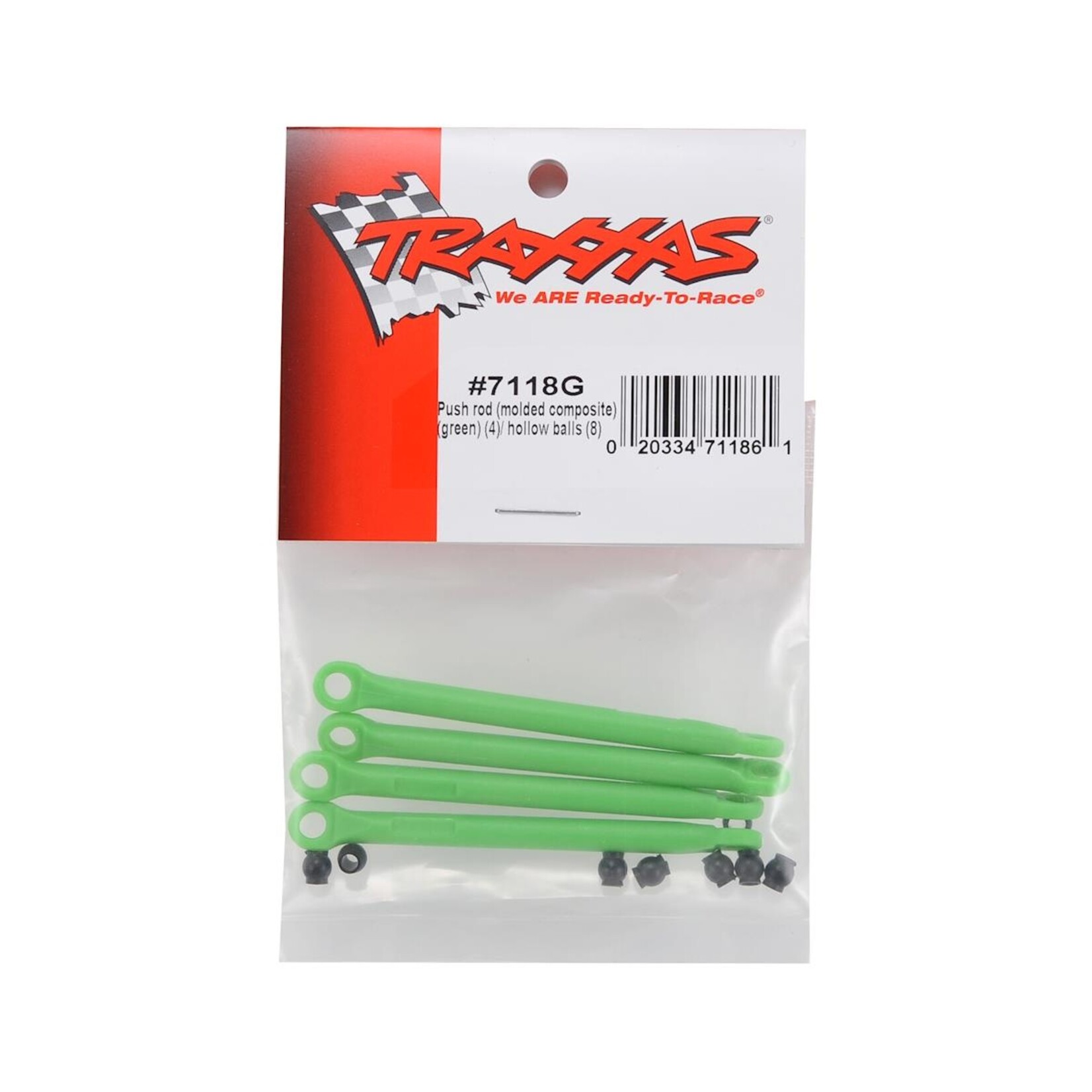 Traxxas Traxxas Molded Composite Push Rod Set (Green) (4) #7118G