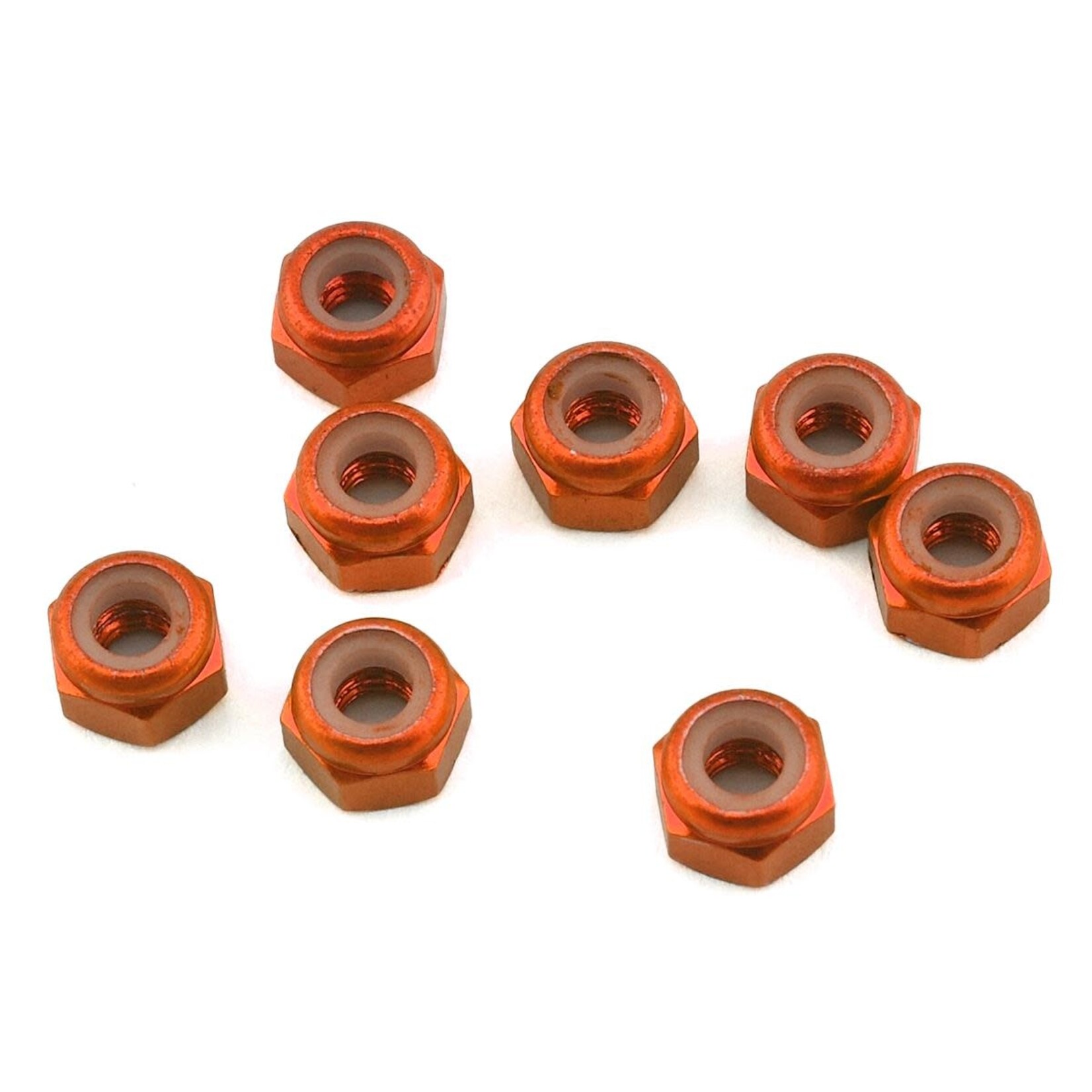 1UP Racing 1UP Racing 3mm Aluminum Locknuts (Orange) (8) #80555