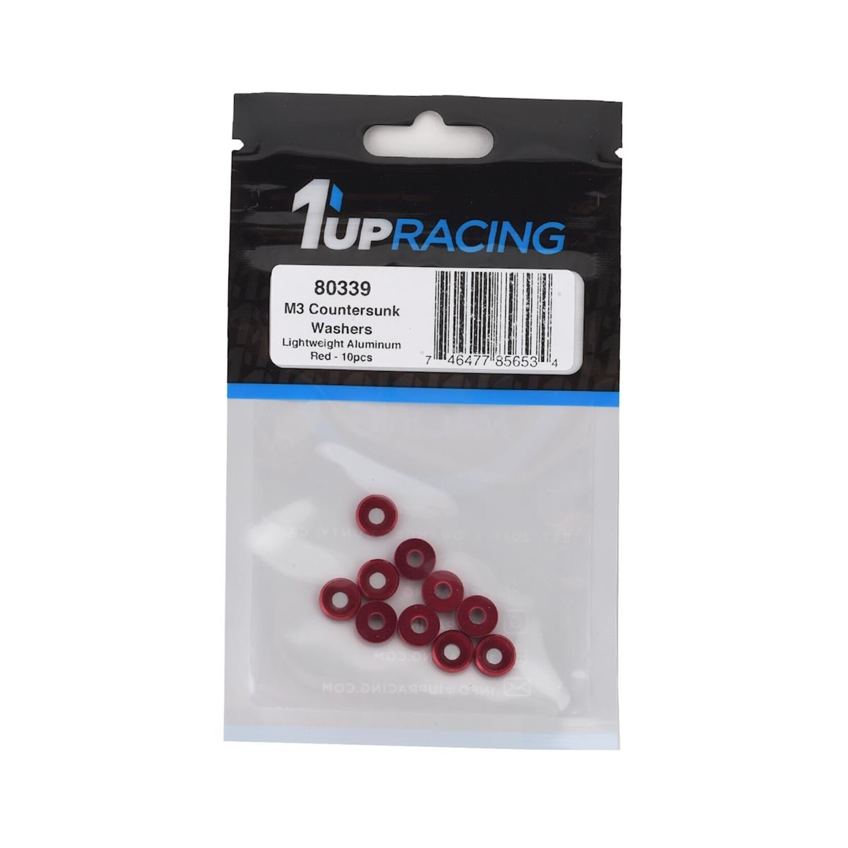 1UP Racing 1UP Racing 3mm Countersunk Washers (Red) (10) #80339