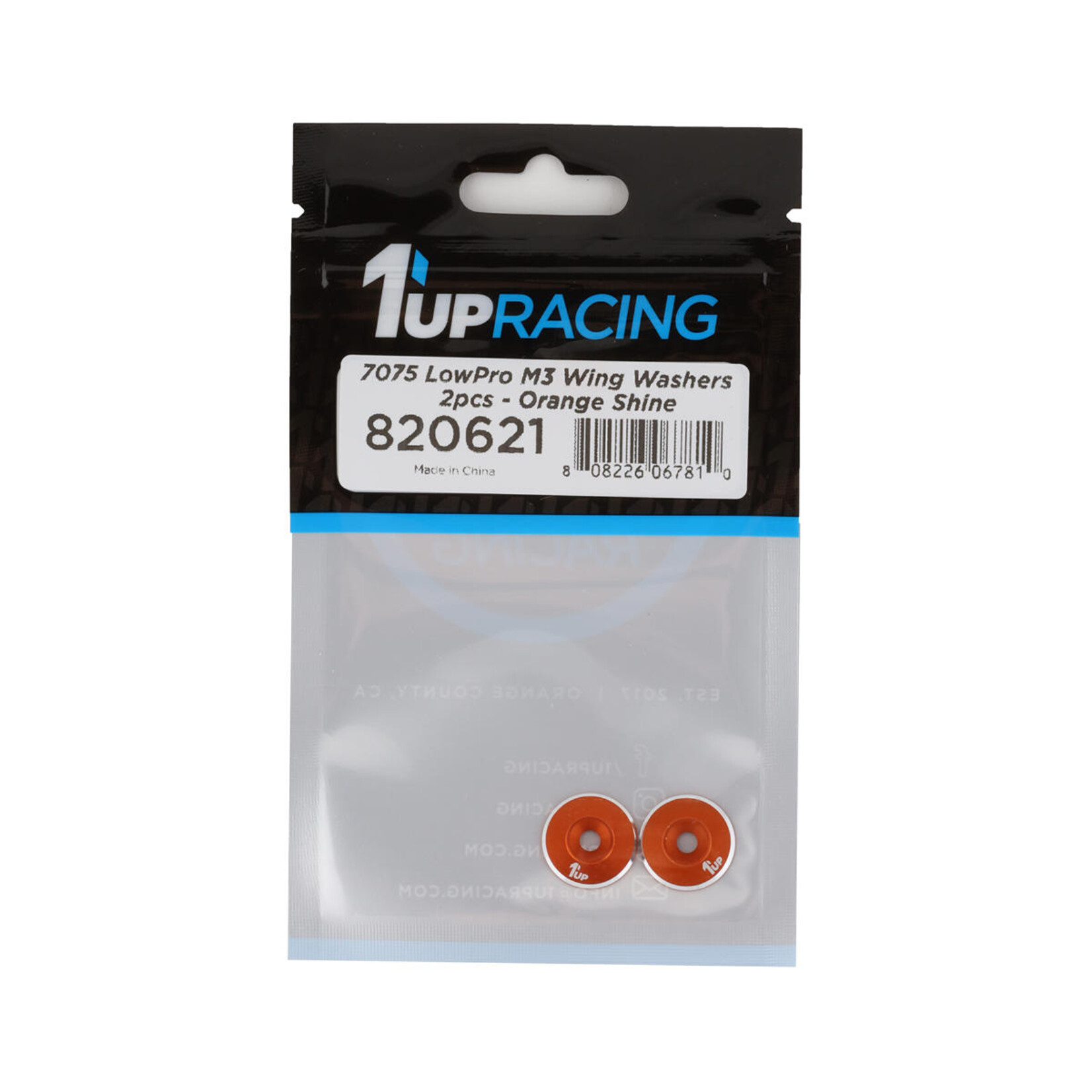 1UP Racing 1UP Racing 3mm LowPro Wing Washers (Orange Shine) (2) #820621