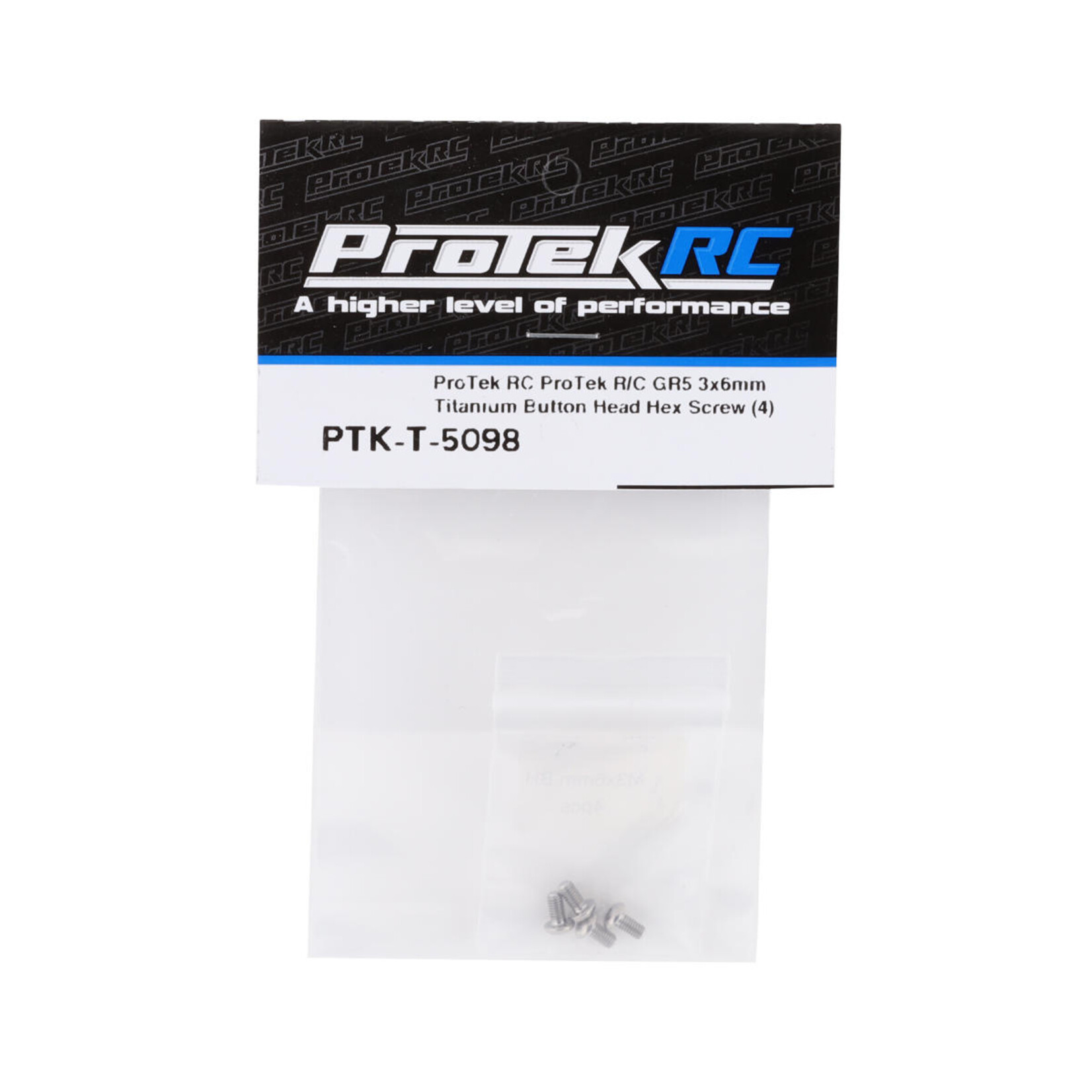 ProTek RC #PTK-T-5098 ProTek RC 3x6mm "Grade 5" Titanium Button Head Hex Screw (4)