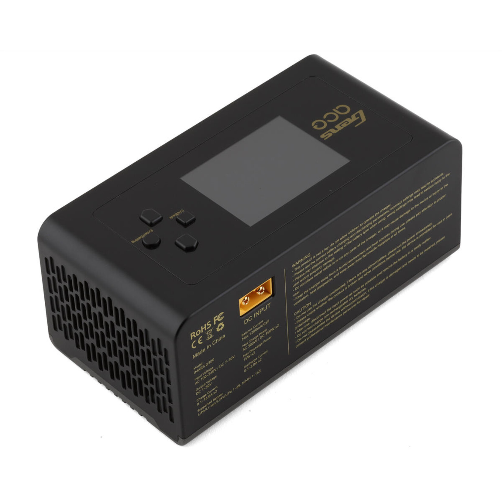 Gens Ace #GEA300WD300-UBGens Ace Imars D300 G-Tech Smart Dual AC/DC Charger (6S/16A) (Black) (AC-300W) (DC-350W x2)
