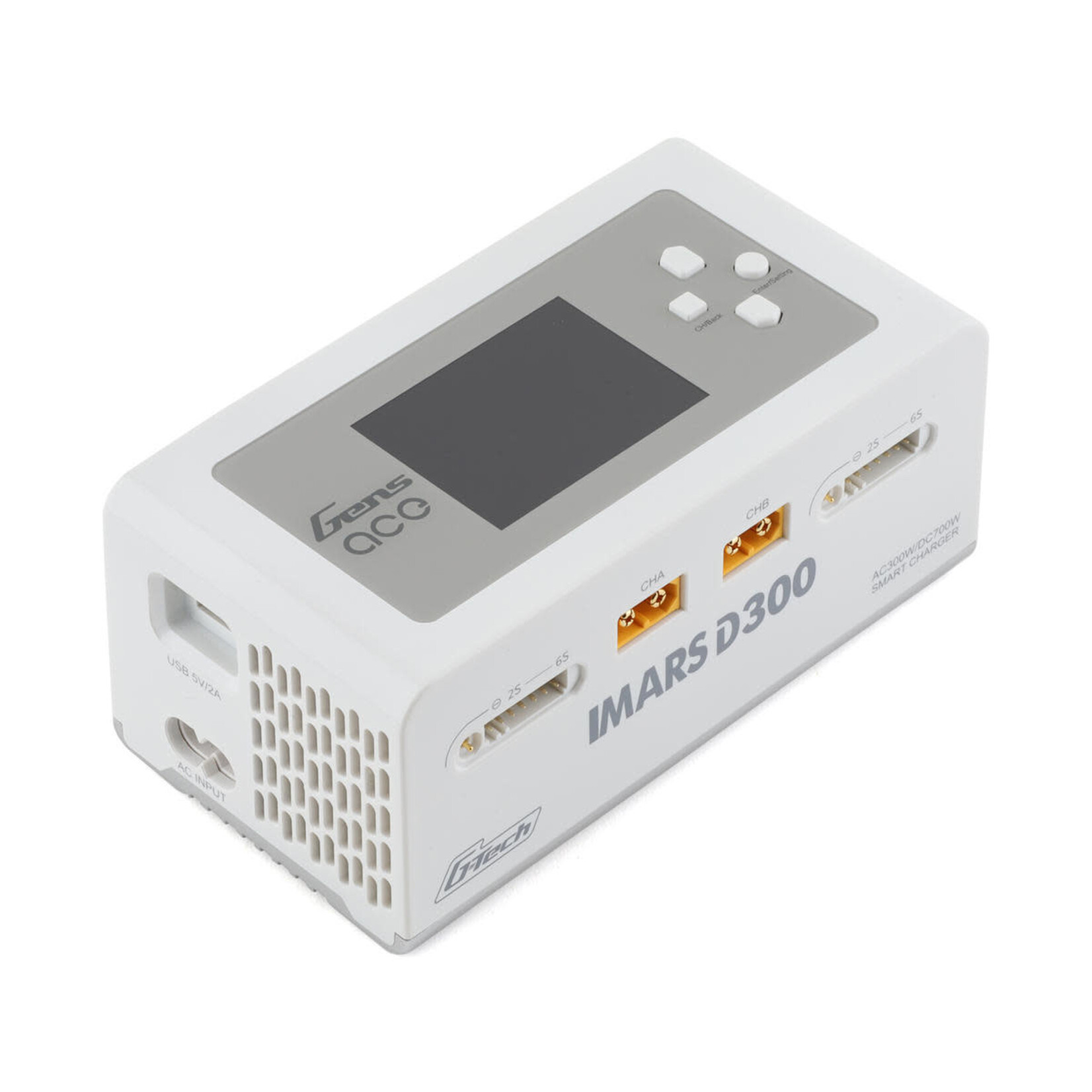 Gens Ace #GEA300WD300-UW Gens Ace Imars D300 G-Tech Smart Dual AC/DC Charger (6S/16A) (White) (AC-300W) (DC-350W x2)