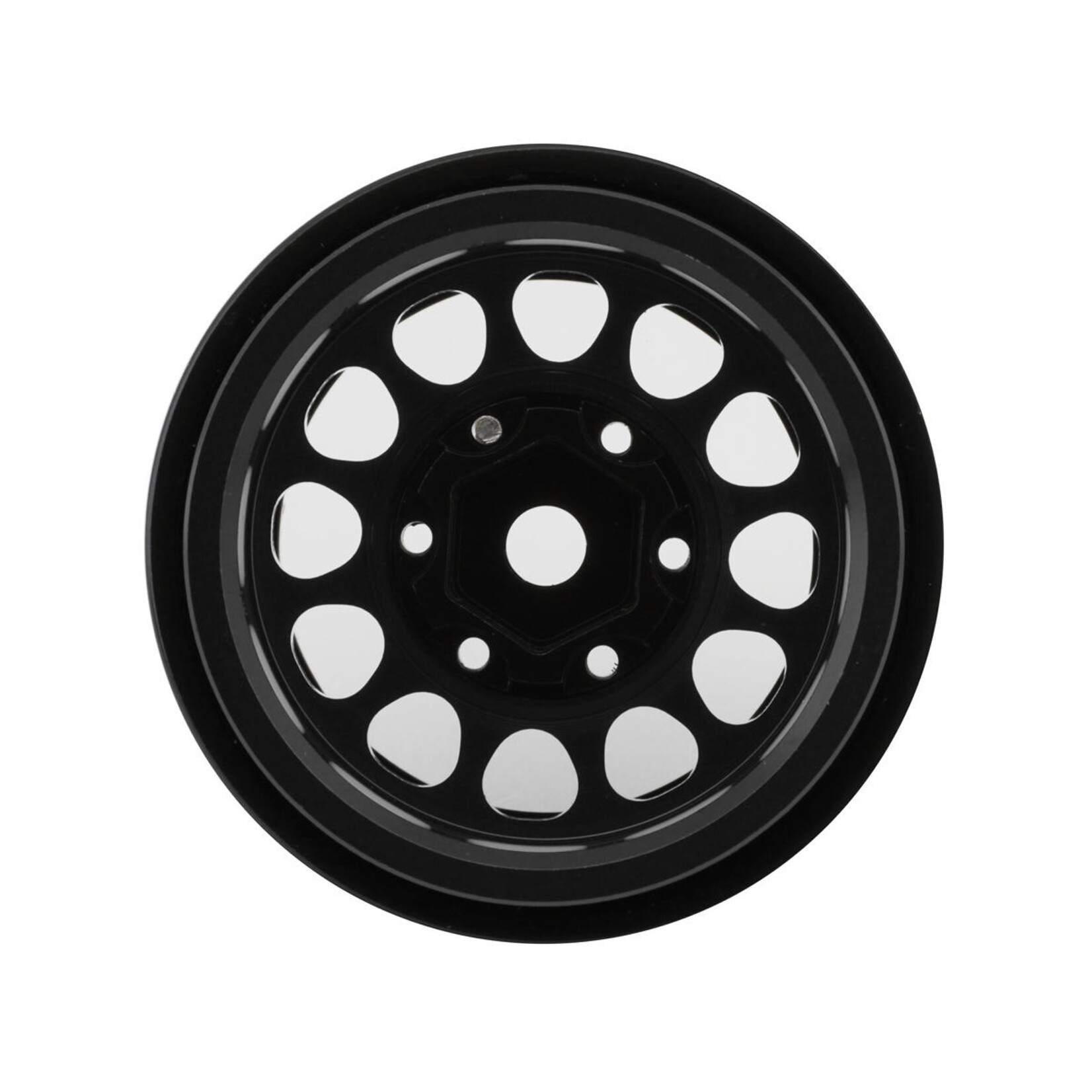 Treal Treal Hobby Type I 1.0" Classic 12-Spoke Beadlock Wheels (Black) (4) (27.2g) #X003Z3T1HN