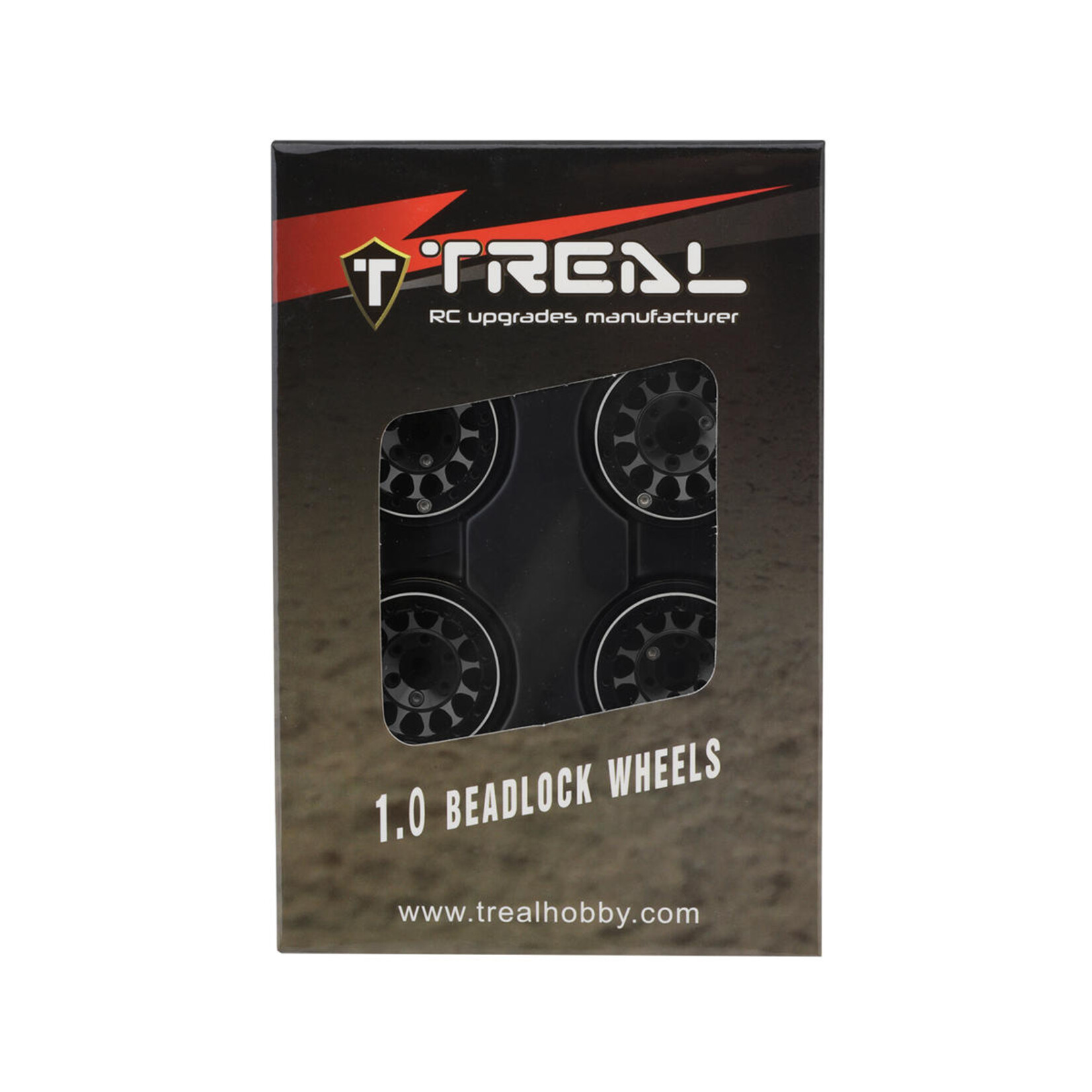 Treal Treal Hobby Type I 1.0" Classic 12-Spoke Beadlock Wheels (Black) (4) (27.2g) #X003Z3T1HN
