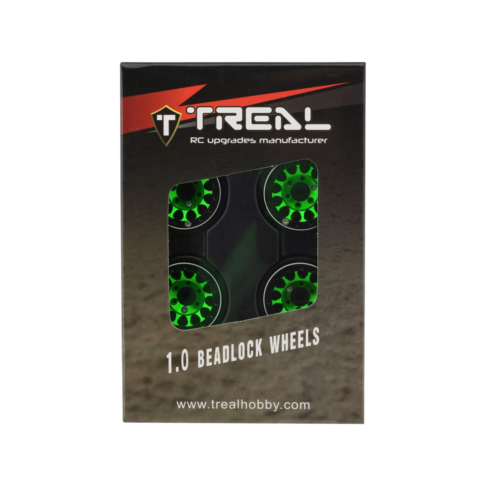 Treal Treal Hobby Type I 1.0" Classic 12-Spoke Beadlock Wheels (Green) (4) (27.2g) #X003Z3T3X5