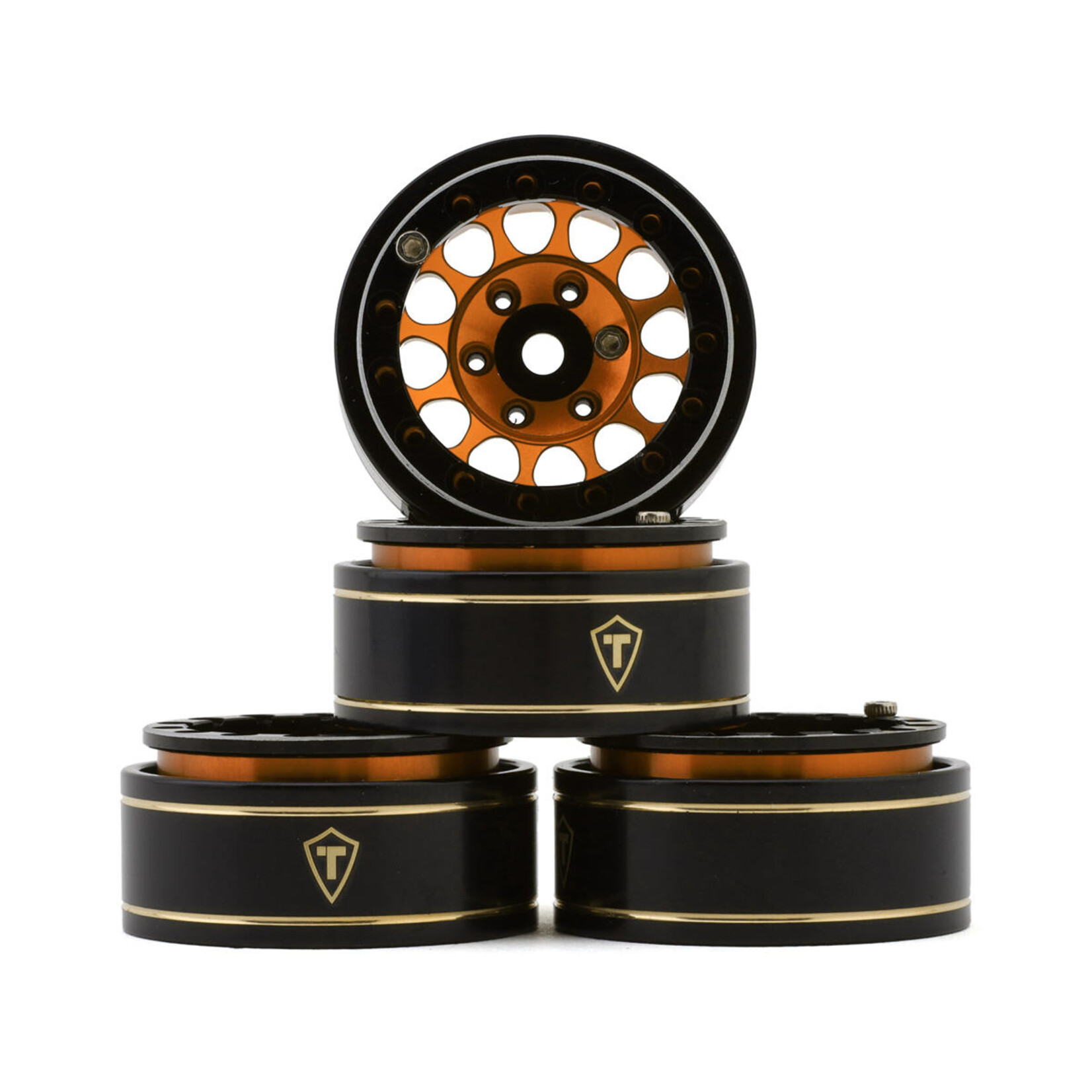 Treal Treal Hobby Type I 1.0" Classic 12-Spoke Beadlock Wheels (Orange) (4) (27.2g) #X003ZQM0Q9