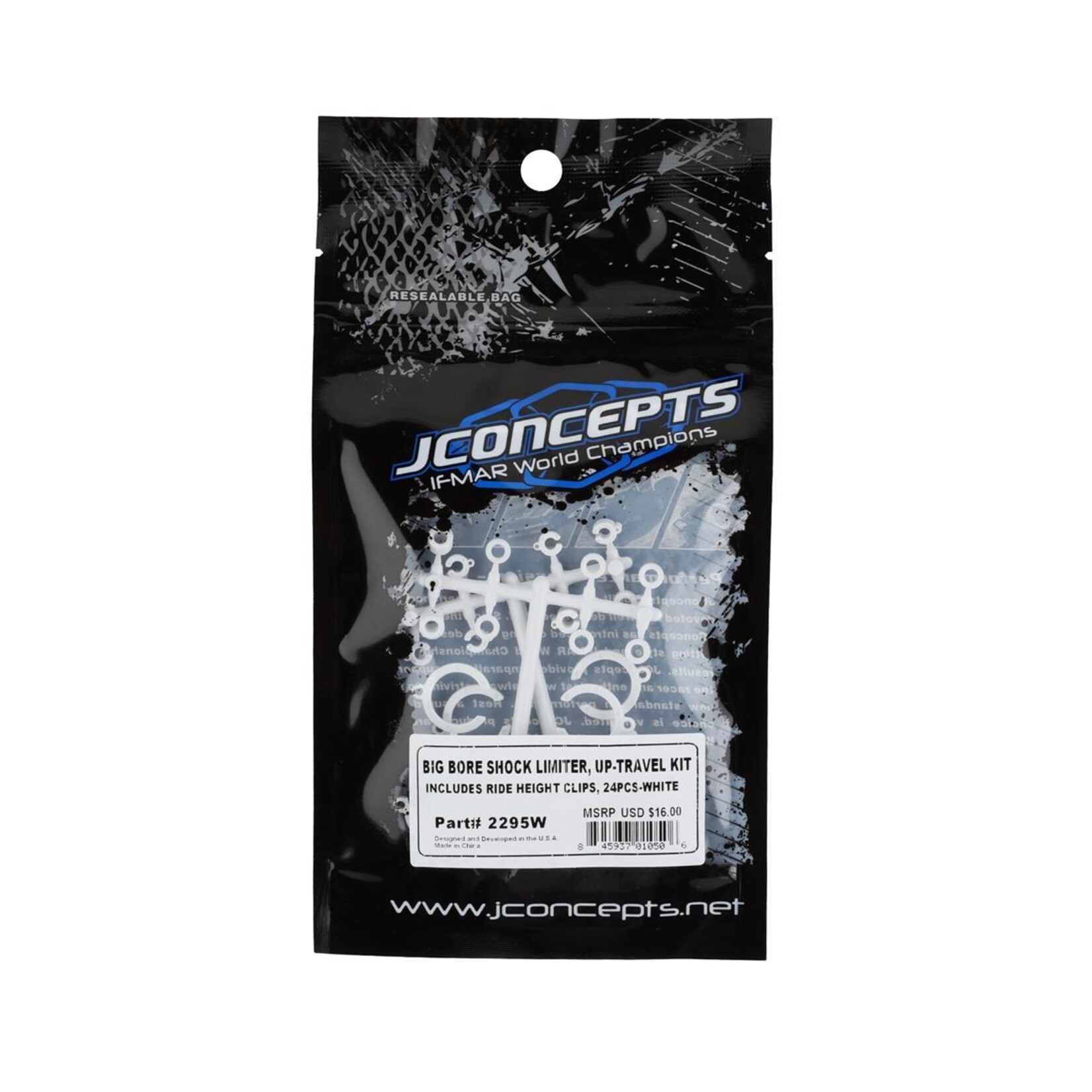 JConcepts JConcepts Traxxas Big Bore Shock Limiter Kit (White) (24) #2295W