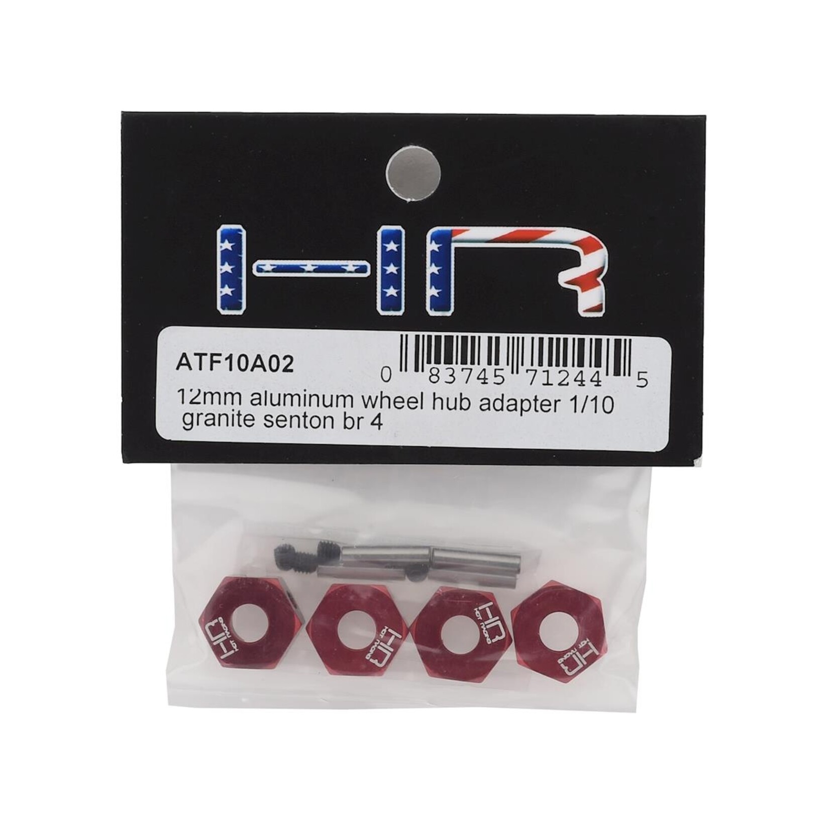 Hot Racing #ATF10A02 Hot Racing Arrma Granite/Senton Aluminum 12mm Wheel Hub Adapter (4)