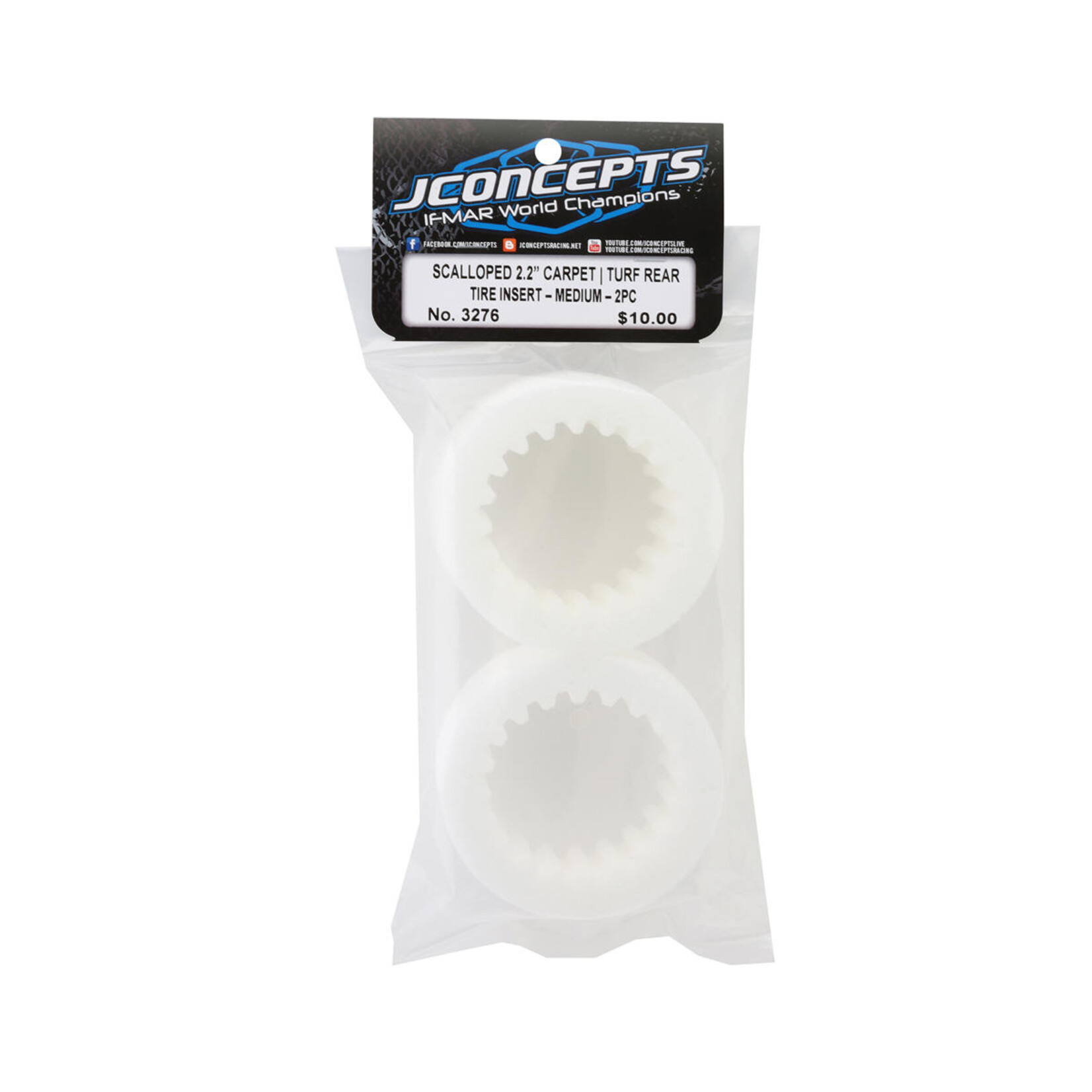 JConcepts #3276 JConcepts 2.2" Scalloped Rear Insert (2) (Turf/Carpet)