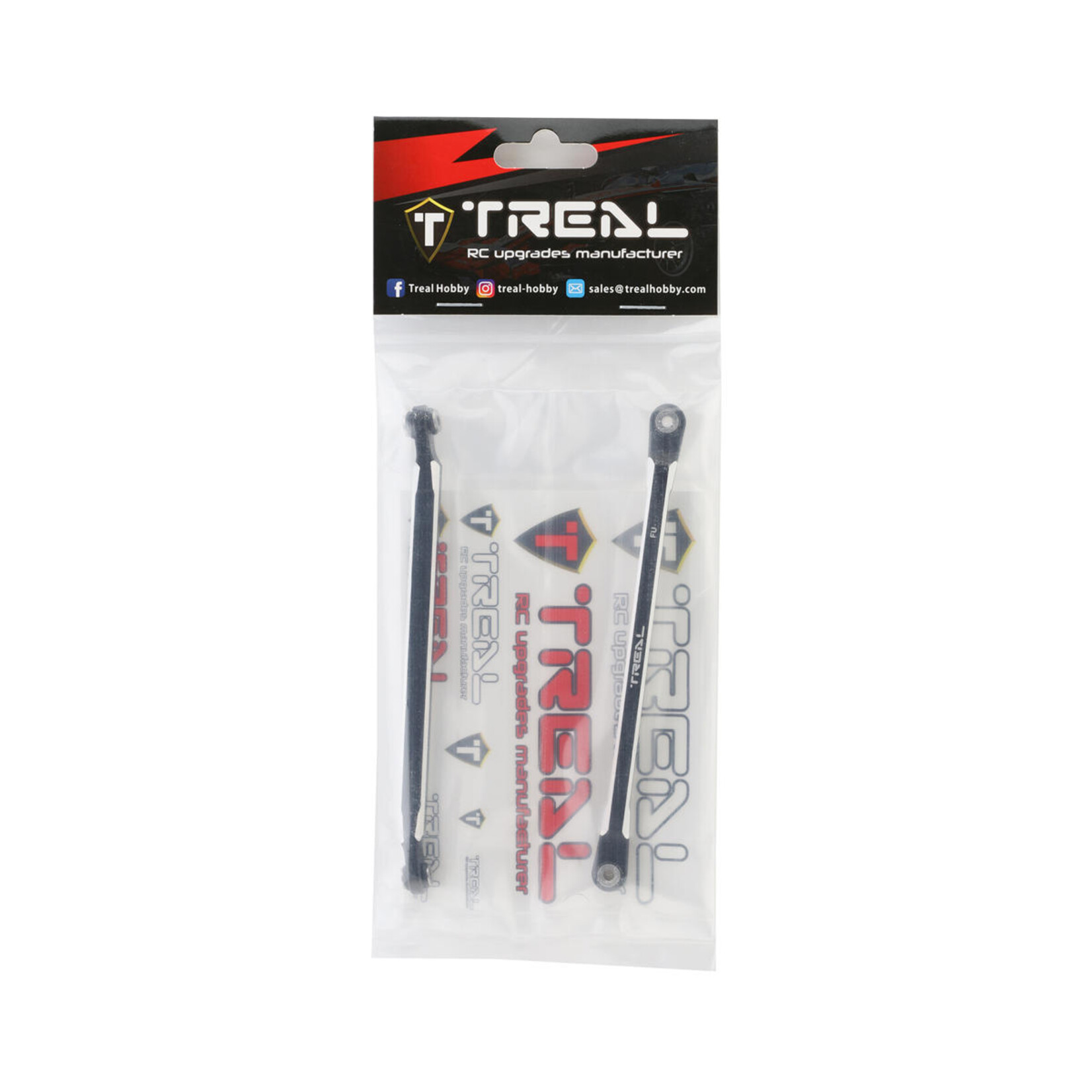 Treal #X002Y2YPLD Treal Hobby RBX10 Ryft Aluminum Front Upper Links (Black) (2)