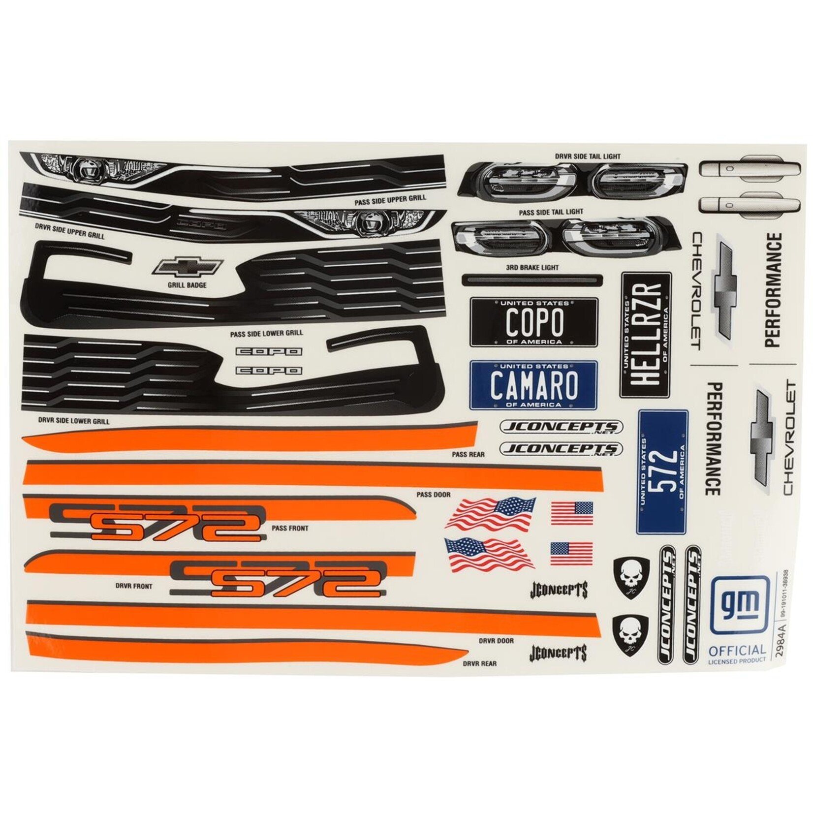 JConcepts #0470 JConcepts 2022 Chevrolet Copo Camaro Street Eliminator Drag Racing Body (Clear)