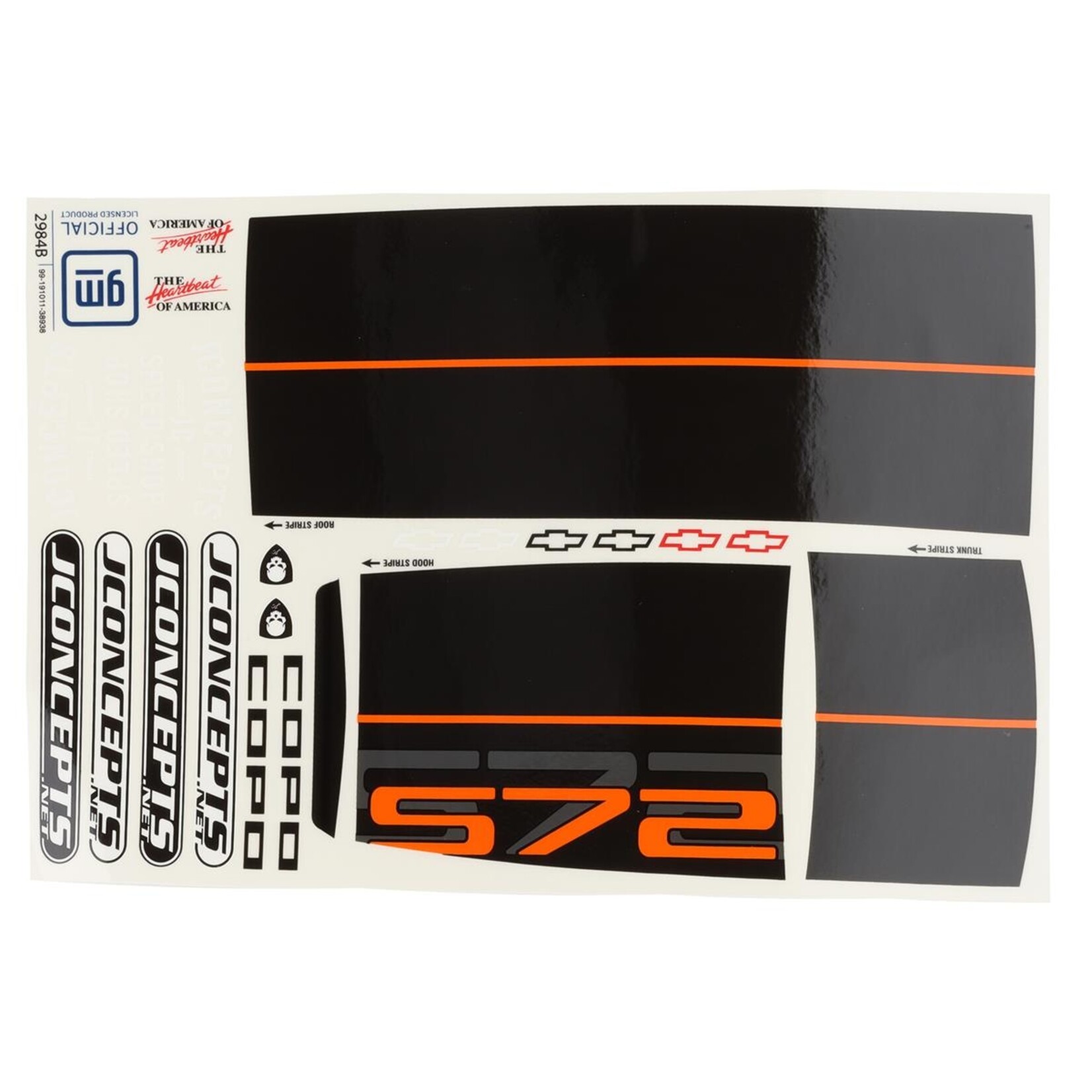 JConcepts #0470 JConcepts 2022 Chevrolet Copo Camaro Street Eliminator Drag Racing Body (Clear)