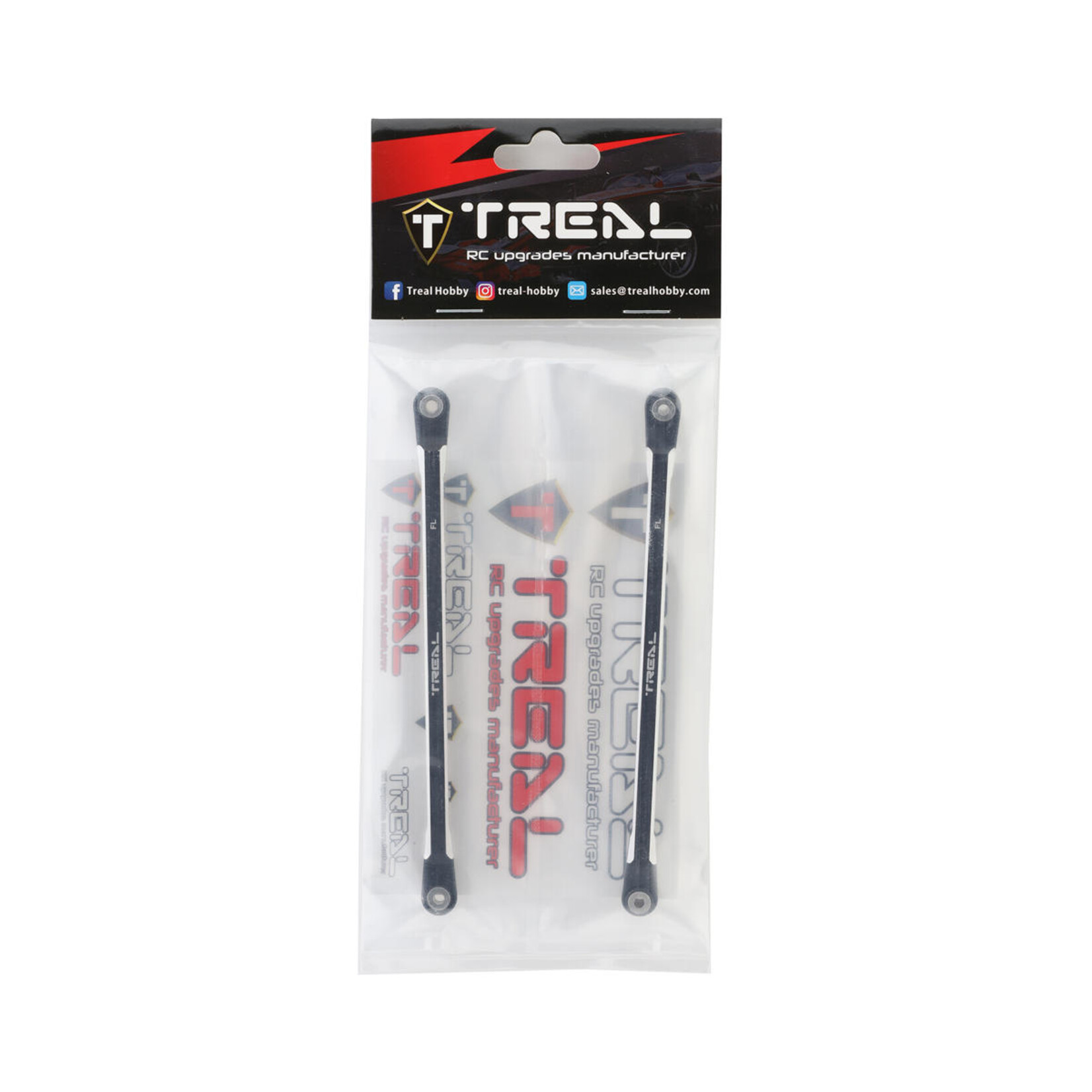Treal Treal Hobby RBX10 Ryft Aluminum Front Lower Links (Black) (2) #TLHTRYFT-31