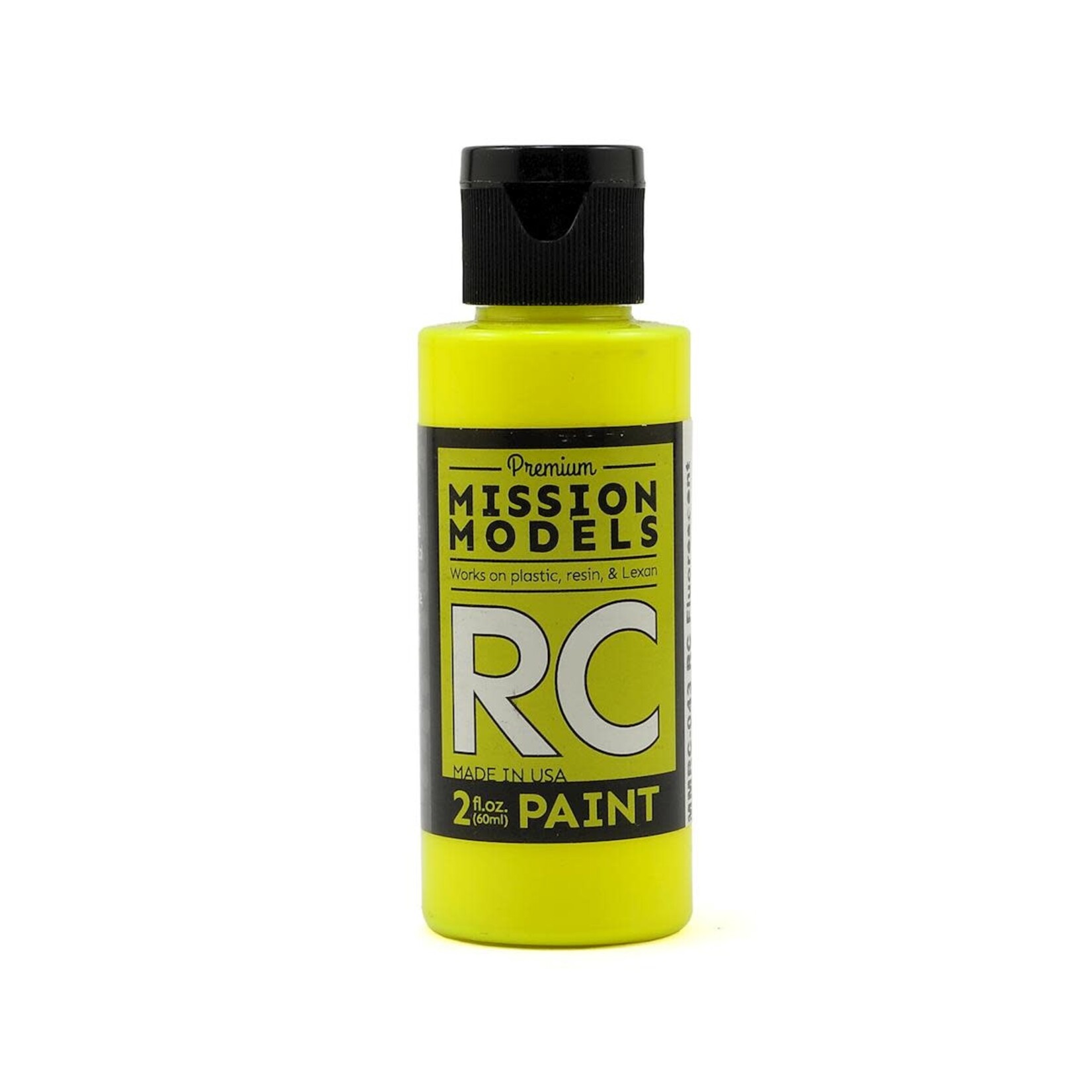 Mission Models #MMRC-043 Mission Models Fluorescent Racing Yellow Acrylic Lexan Body Paint (2oz)