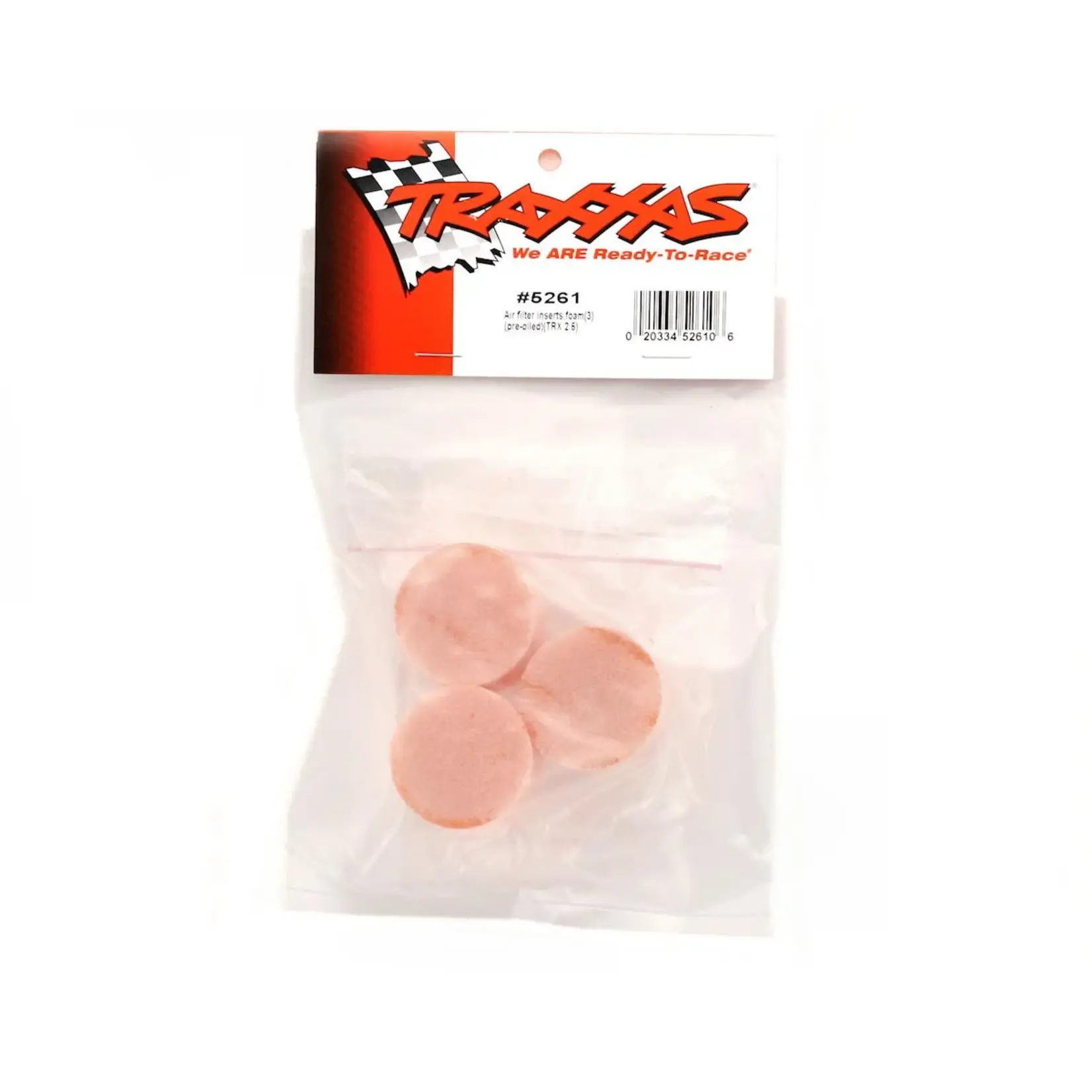 Traxxas #5261 Traxxas Air filter inserts, foam (3) (pre-oiled) (TRX 2.5)