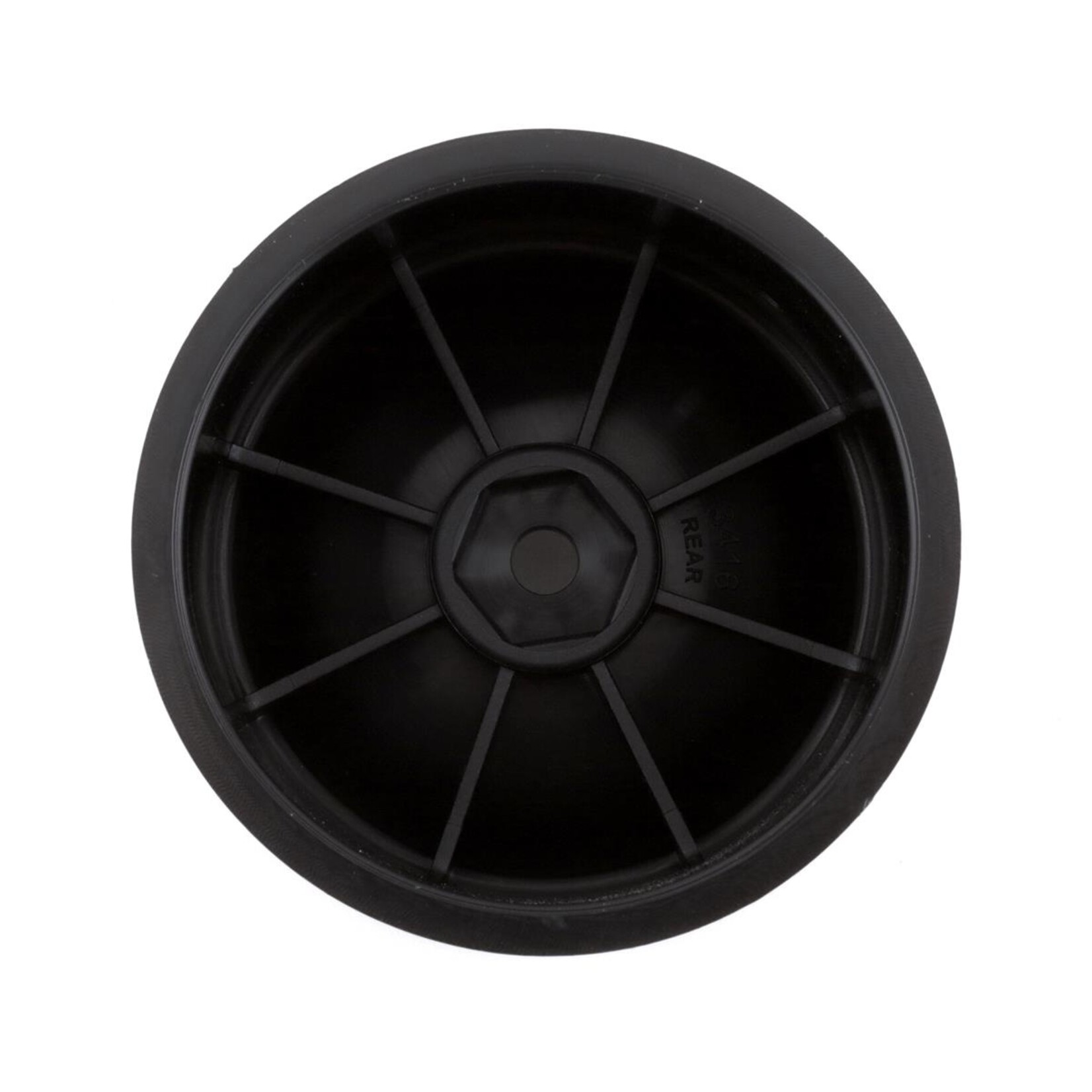 JConcepts JConcepts 12mm Hex 2.2" Super Dish Front Wheel (Black) (4) (Rustler/Stampede) #3416B