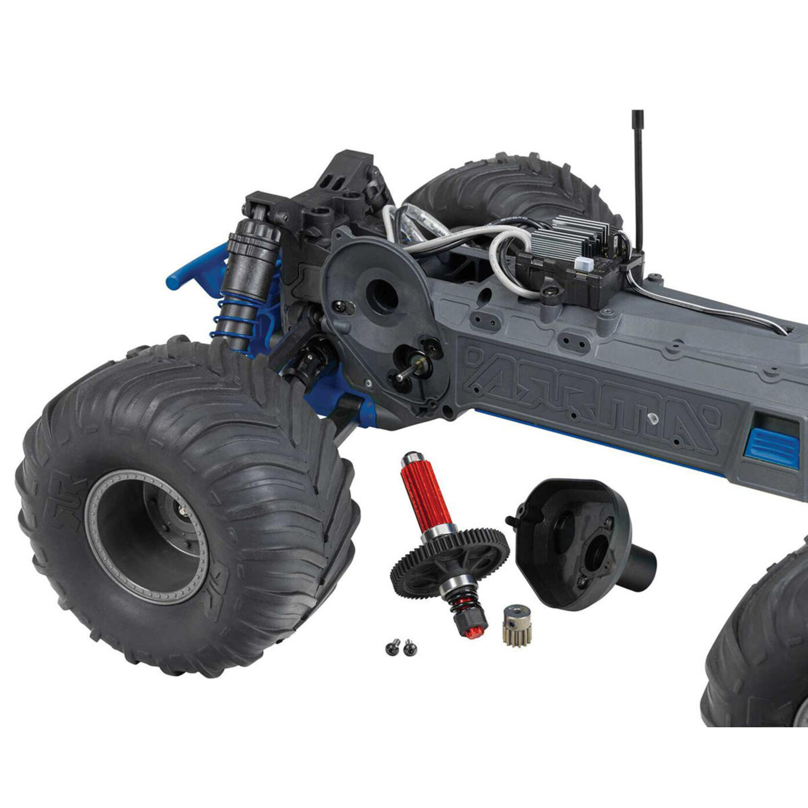 ARRMA #ARA3230T1  Arrma Gorgon 4X2 MEGA 550 Brushed 1/10 Monster Truck RTR (Blue) w/SLT2 2.4GHz Radio