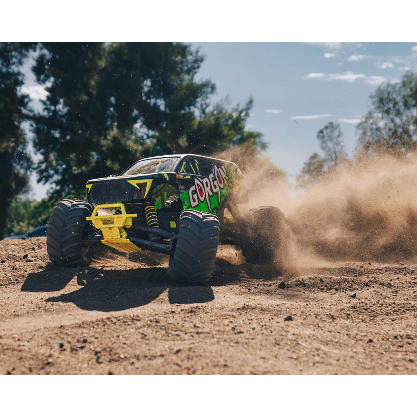 ARRMA #ARA3230ST1 Arrma Gorgon 4X2 MEGA 550 Brushed 1/10 Monster Truck RTR (Yellow) w/SLT2 2.4GHz Radio, Battery & Charger