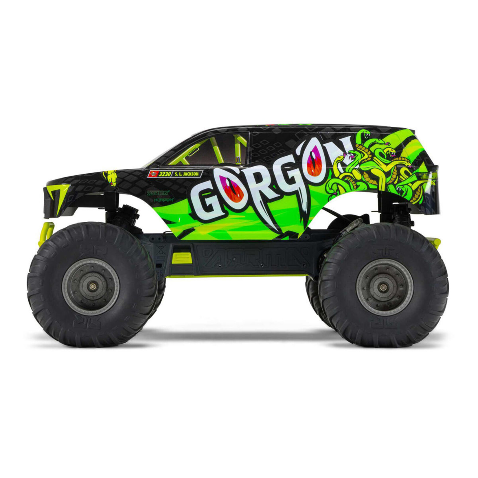 ARRMA #ARA3230ST1 Arrma Gorgon 4X2 MEGA 550 Brushed 1/10 Monster Truck RTR (Yellow) w/SLT2 2.4GHz Radio, Battery & Charger