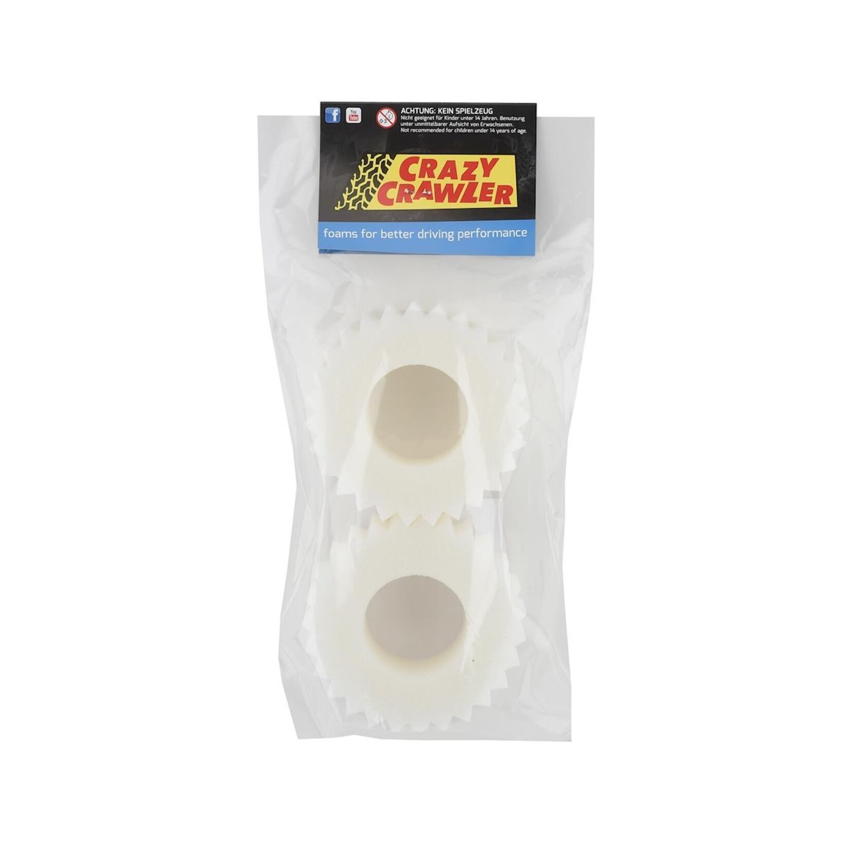 Crazy Crawler Crazy Crawler LaserFoam Basic 1.9" Foam Crawler Tire Insert (2) (116x40mm) (Trucks Up to 7 Pounds) #CYC094