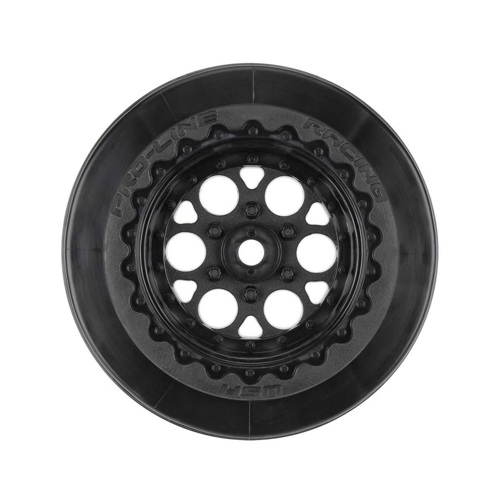 Pro-Line Pro-Line Showtime+ Wide Drag Spec Rear Drag Racing Wheels (2) w/12mm Hex (Black) #2794-03