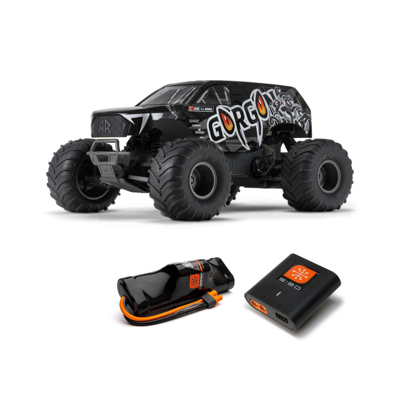 ARRMA #ARA3230SKT1 Arrma Gorgon 4X2 MEGA 550 Brushed 1/10 Monster Truck Ready-To-Assemble Kit w/SLT2 2.4GHz Radio, Battery & Charger