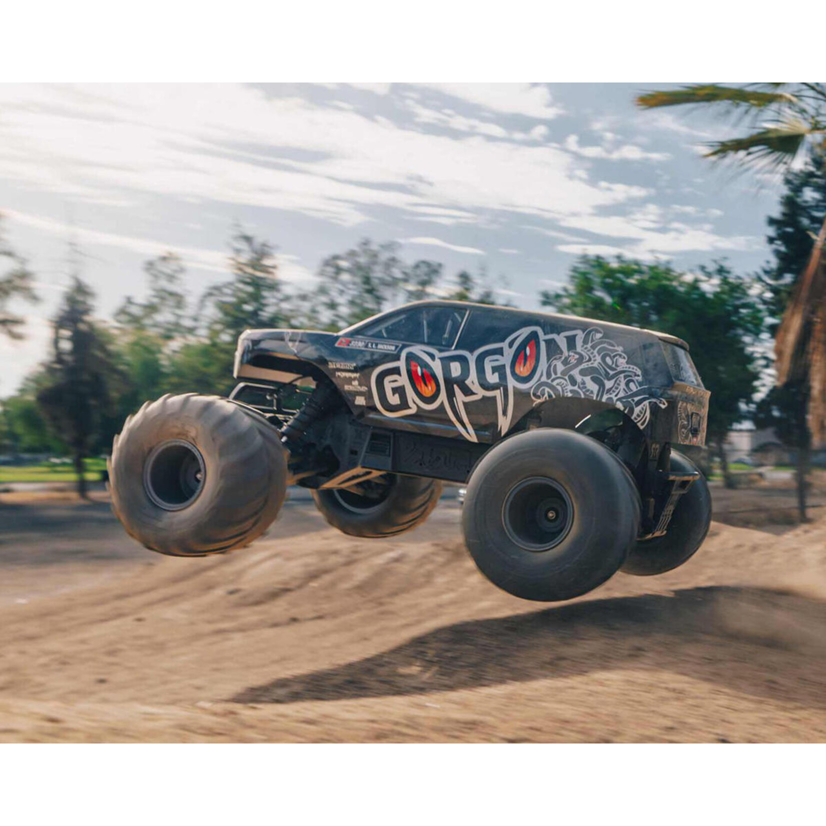 ARRMA #ARA3230SKT1 Arrma Gorgon 4X2 MEGA 550 Brushed 1/10 Monster Truck Ready-To-Assemble Kit w/SLT2 2.4GHz Radio, Battery & Charger