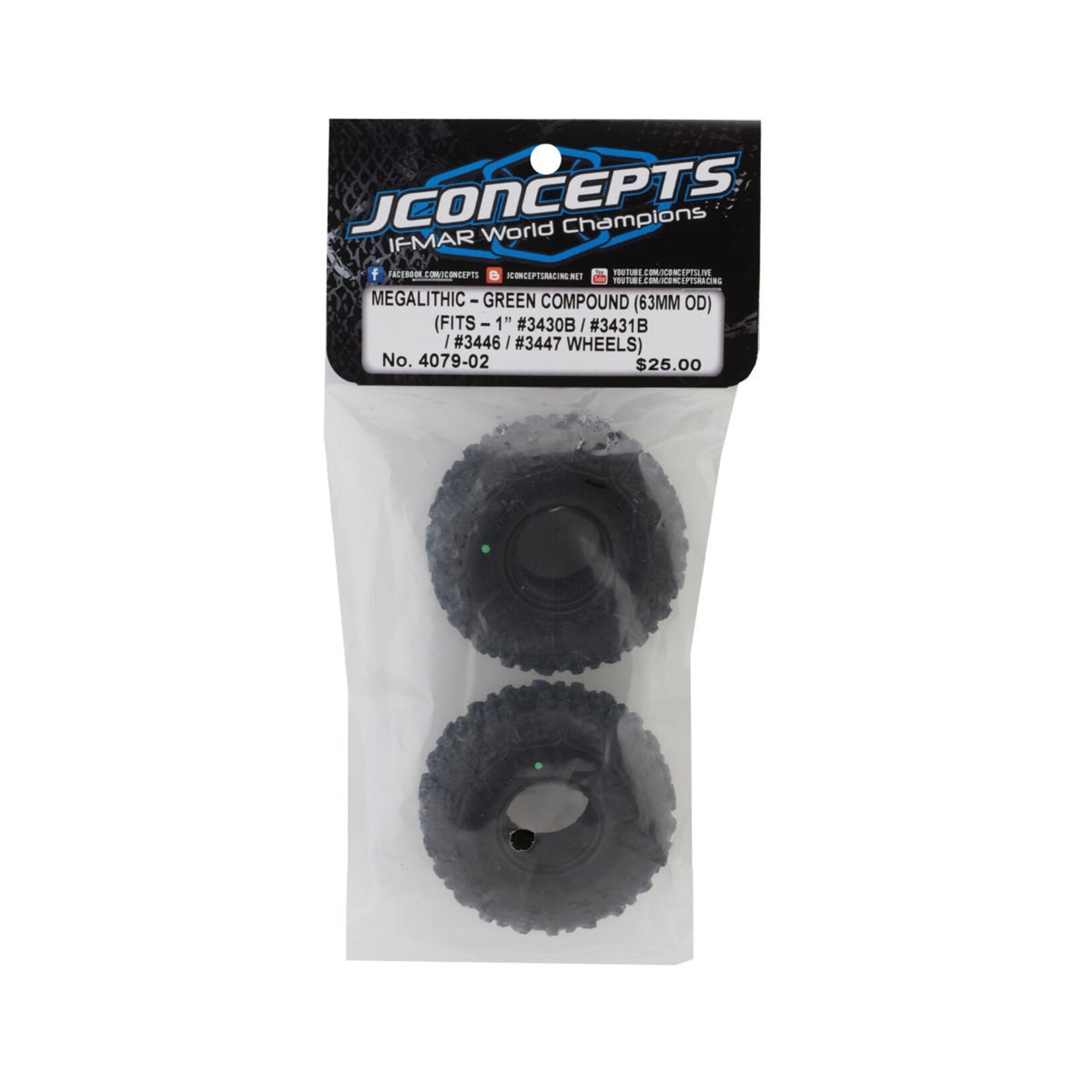 JConcepts #4079-02 JConcepts Megalithic - SCX24 | AX24 1.0" 63mm OD