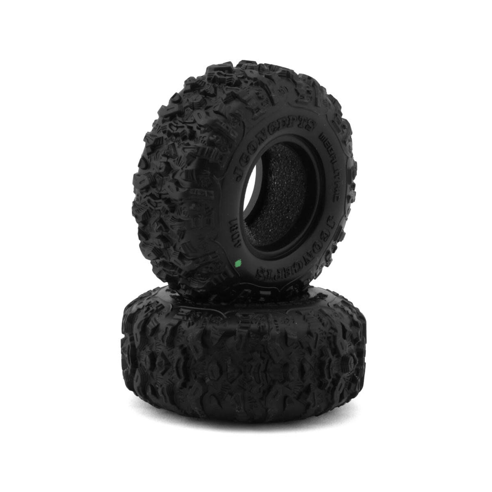 JConcepts #4081-02 JConcepts Megalithic 1.0" Micro Crawler Tires (2) (57mm OD) (Green)
