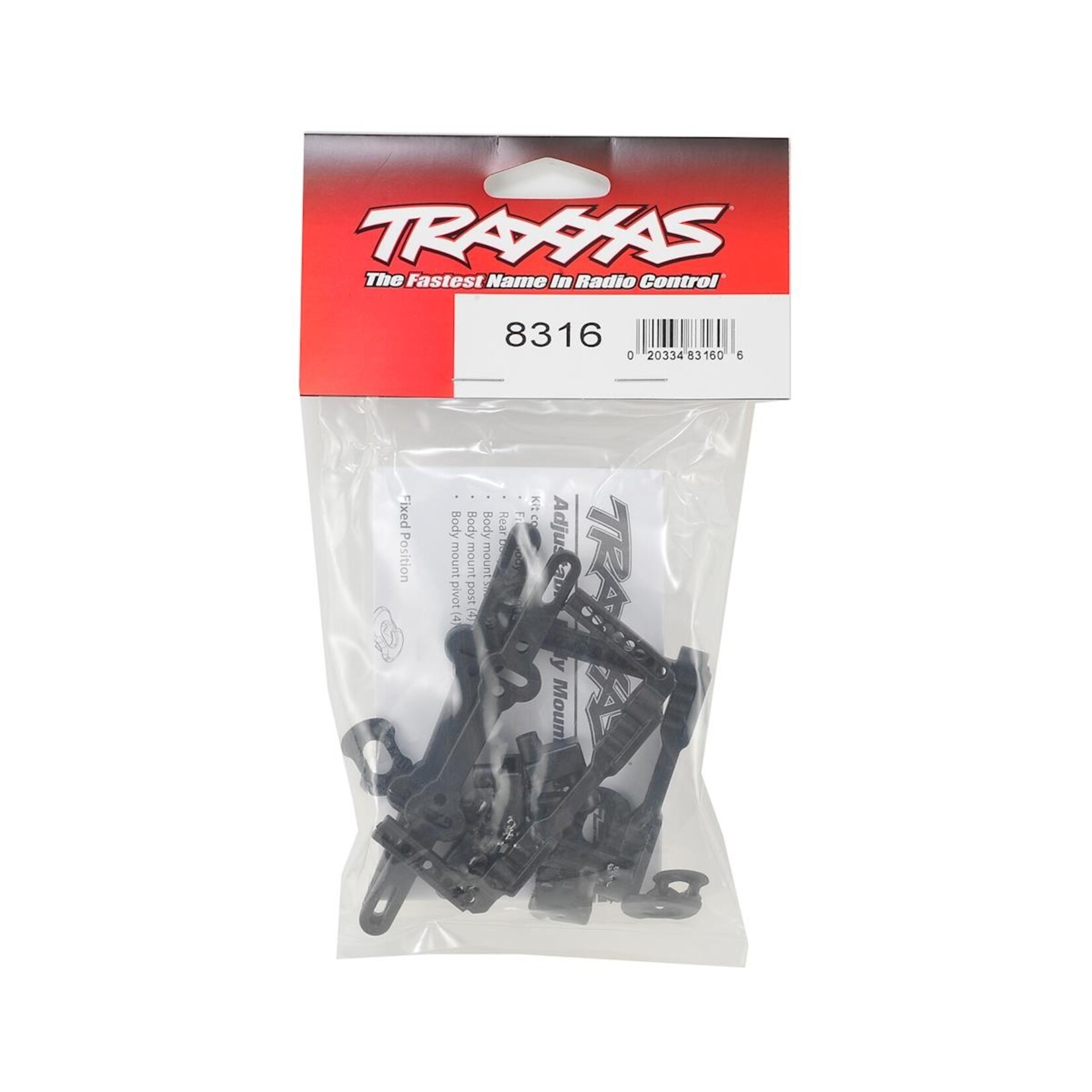 Traxxas #8316 Traxxas 4-Tec 2.0 Front & Rear Body Mount Posts & Slider Set