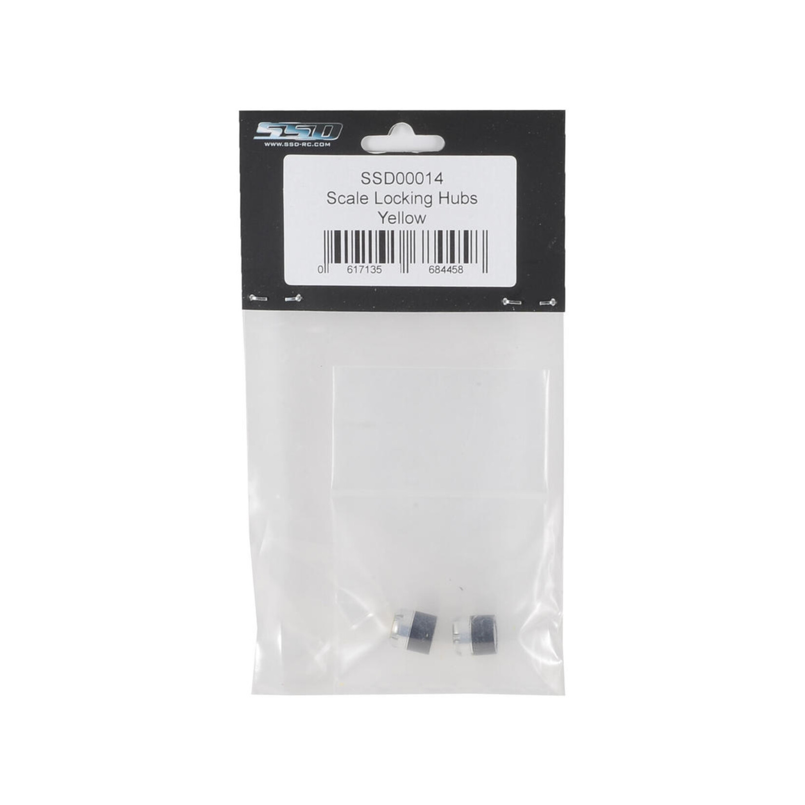 SSD RC #SSD00014 SSD RC Scale Locking Hubs (Yellow) (2)