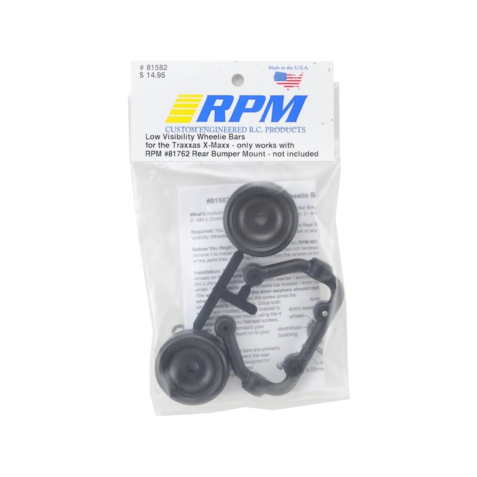 RPM RPM X-Maxx Low Visibility Wheelie Bars #81582