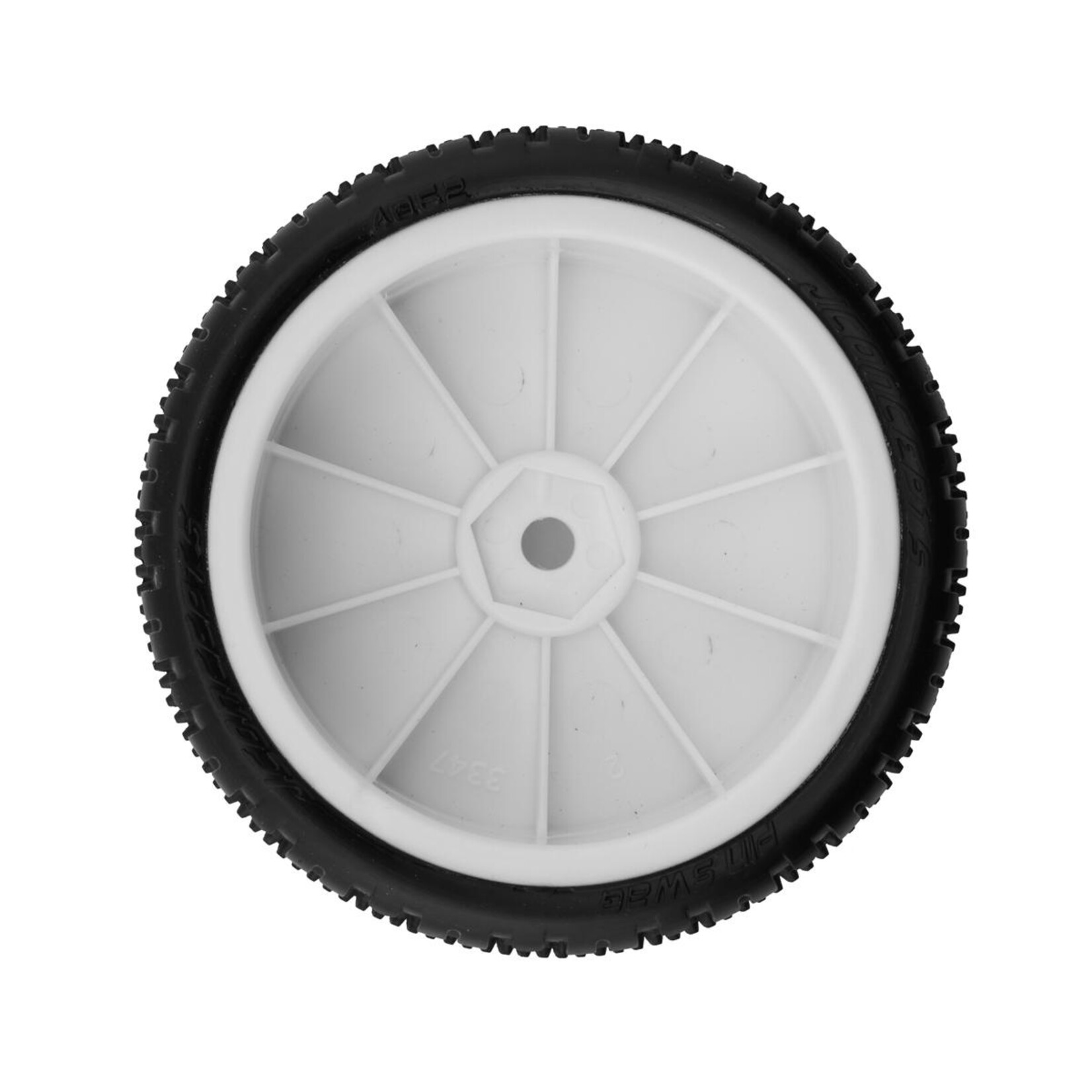 JConcepts #4062-101011 JConcepts Pin Swag LP Wide 2.2" Pre-Mounted 2WD Front Buggy Carpet Tires (White) (Pink) (2) w/12mm Hex