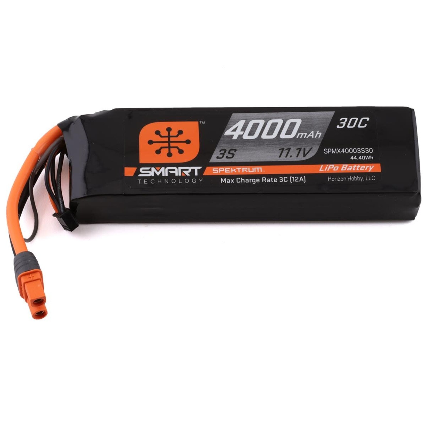 Spektrum #SPMX40003S30 Spektrum RC 3S Smart LiPo Battery Pack w/IC3 Connector (11.1V/4000mAh)