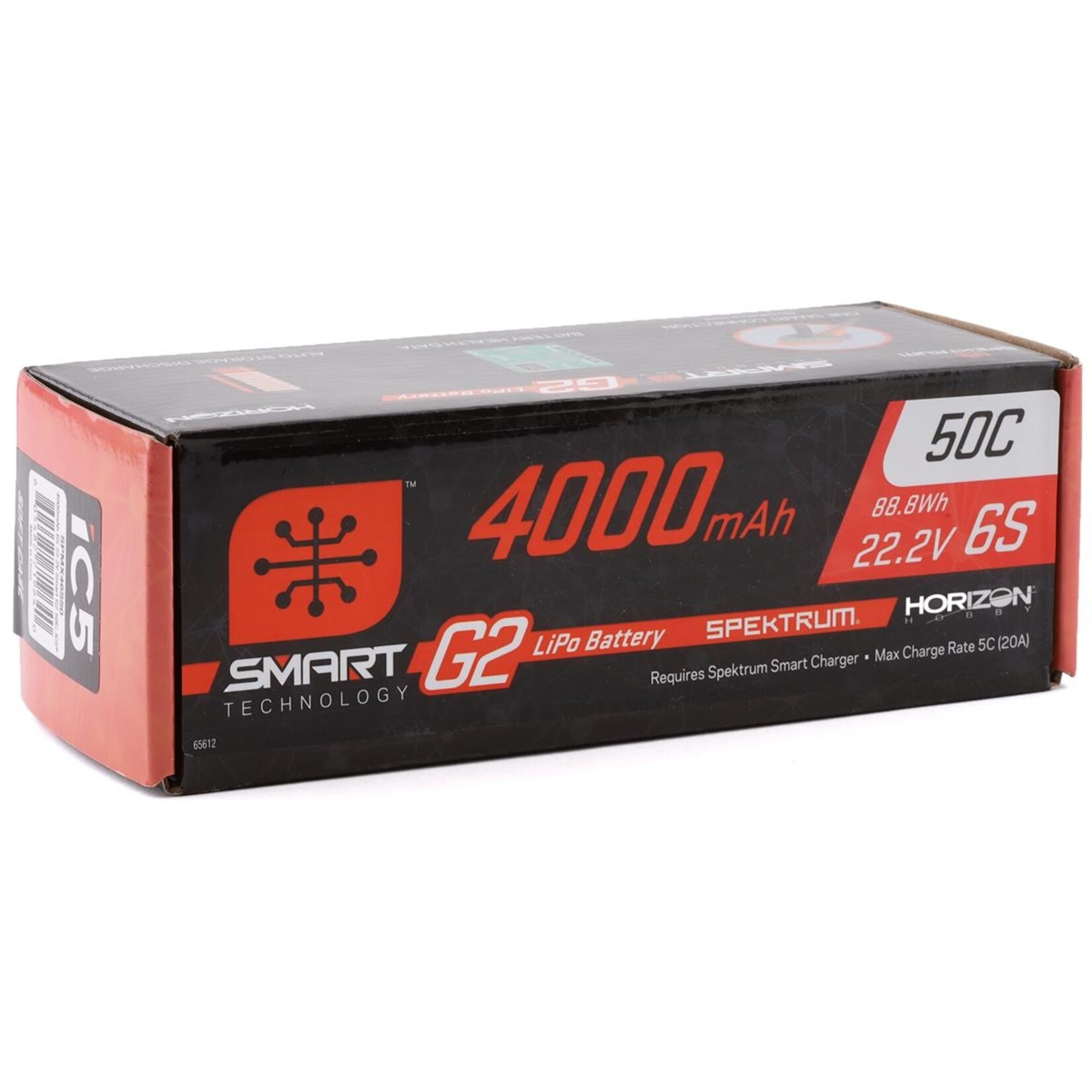 Spektrum #SPMX46S50 Spektrum RC 6S Smart G2 LiPo 50C Battery Pack (22.2V/4000mAh) w/IC5 Connector