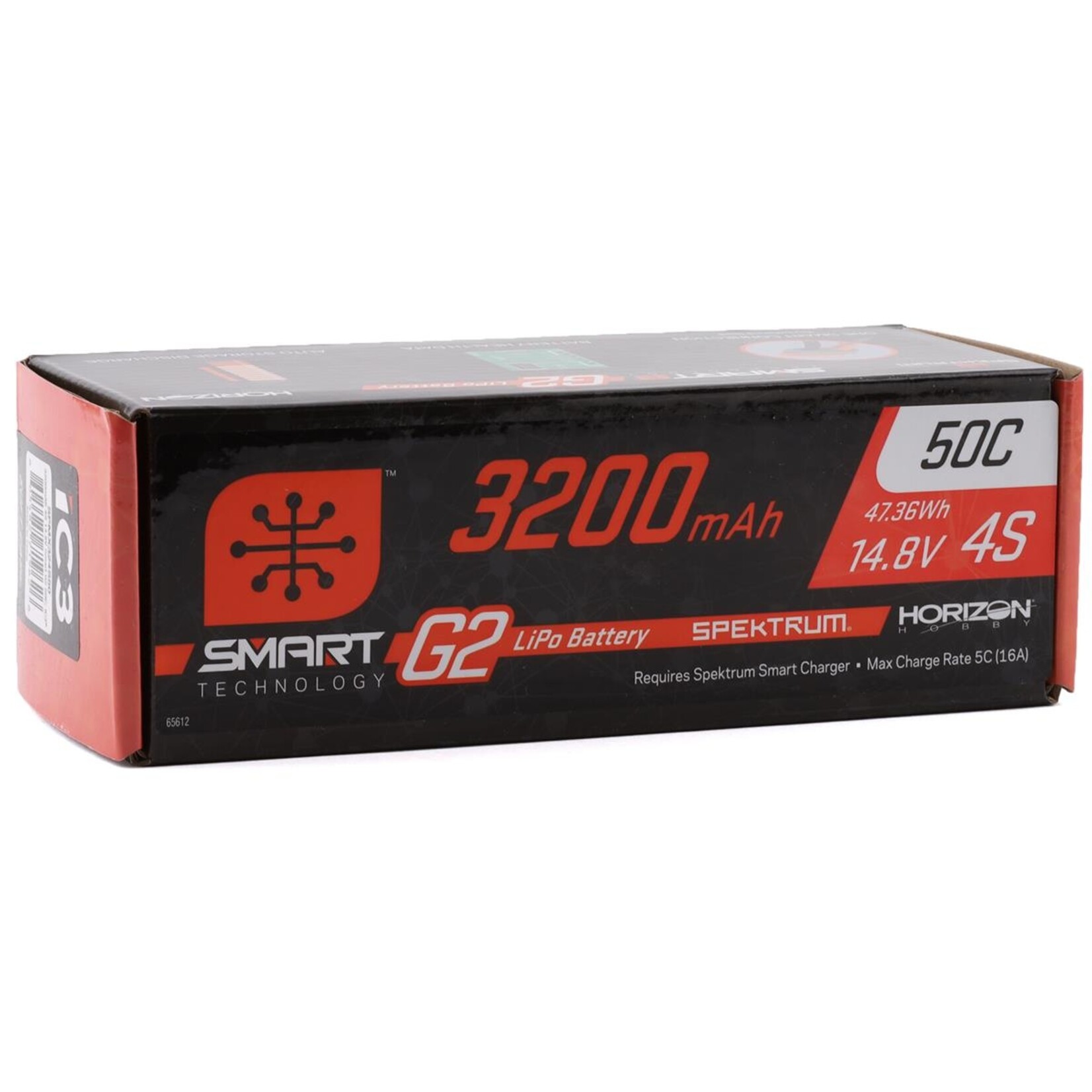 Spektrum #SPMX324S50 Spektrum RC 4S Smart G2 LiPo 50C Battery Pack (14.8V/3200mAh) w/IC3 Connector