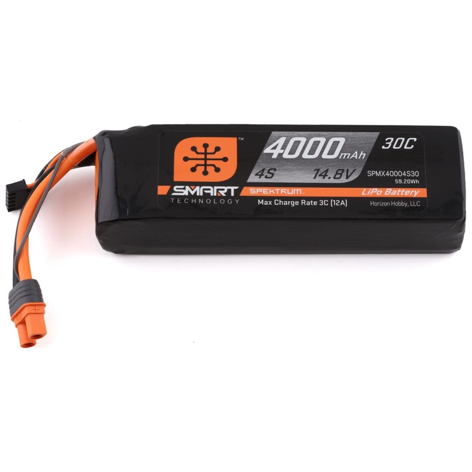 Spektrum #SPMX40004S30 Spektrum RC 4S Smart LiPo Battery Pack w/IC3 Connector (14.8V/4000mAh)