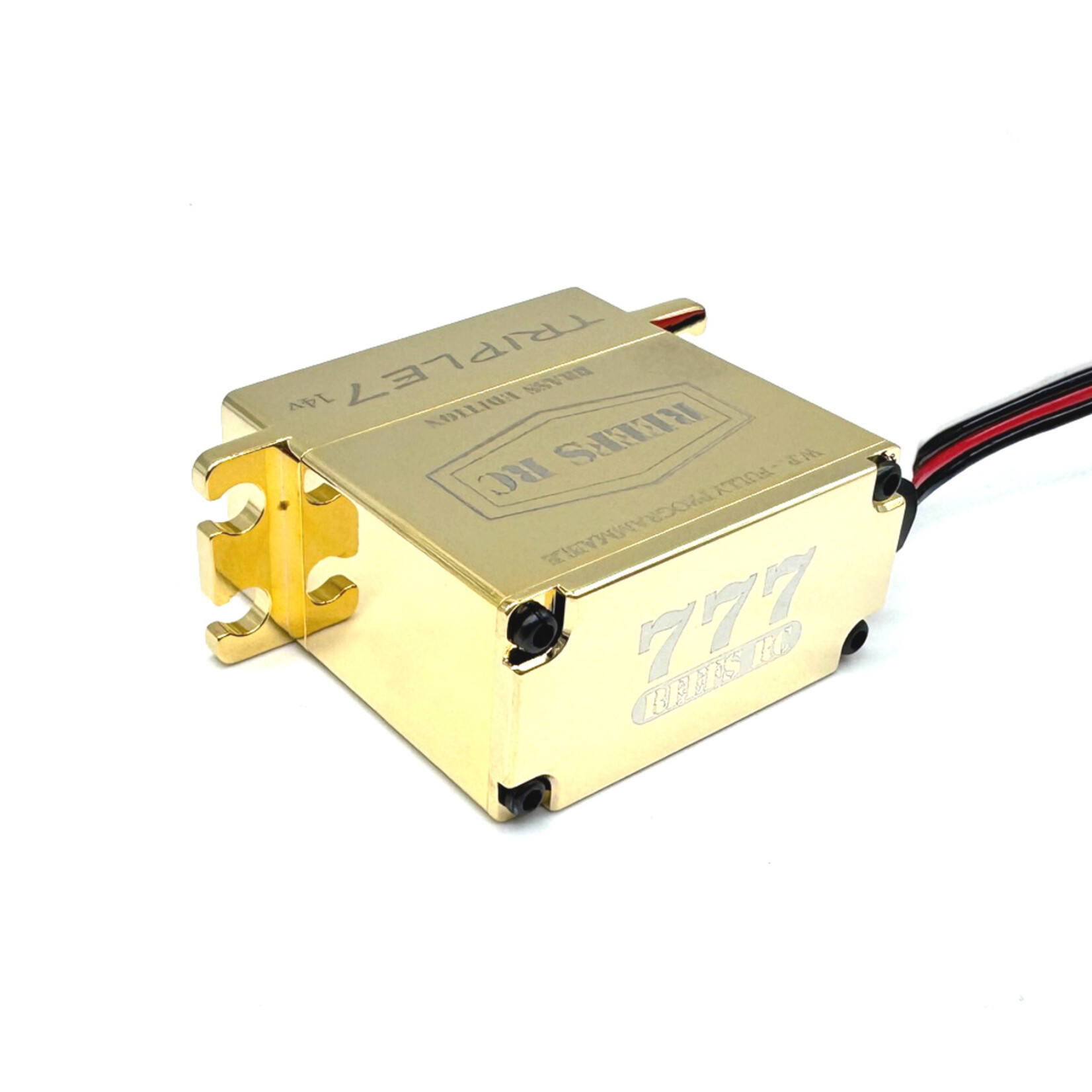Reefs RC #REEFS169 Reefs RC Triple7 Brass Edition 14V Programable High Torque Steel Gear Digital Servo (High Voltage)