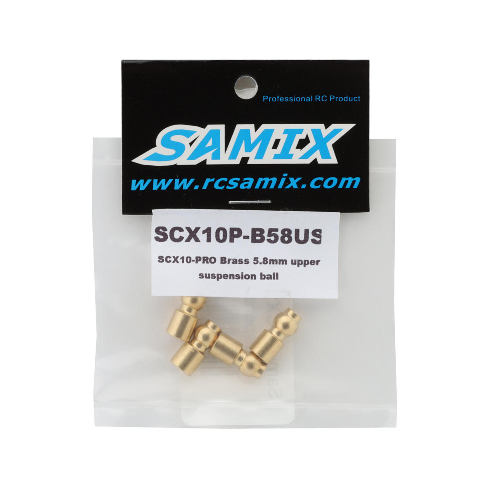 Samix Samix SCX10 Pro Brass Upper Suspension Ball (5.8mm) #SCX10P-B58US
