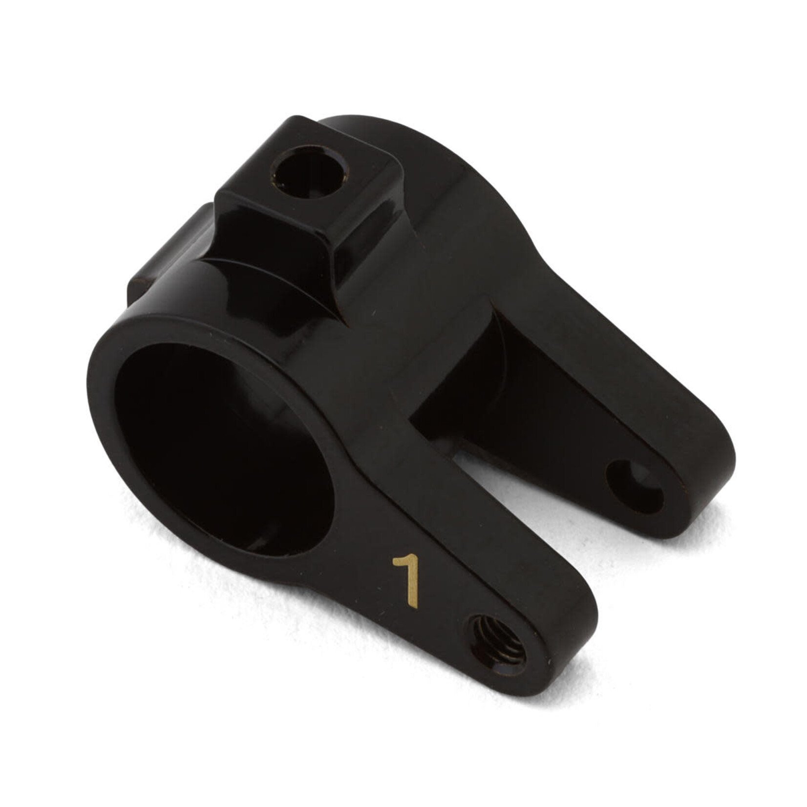 ST Racing Concepts ST Racing Concepts SCX10 Pro Brass Front Axle Link Mount (Black) (14g) (Servo On Axle) #STA232071-1BR