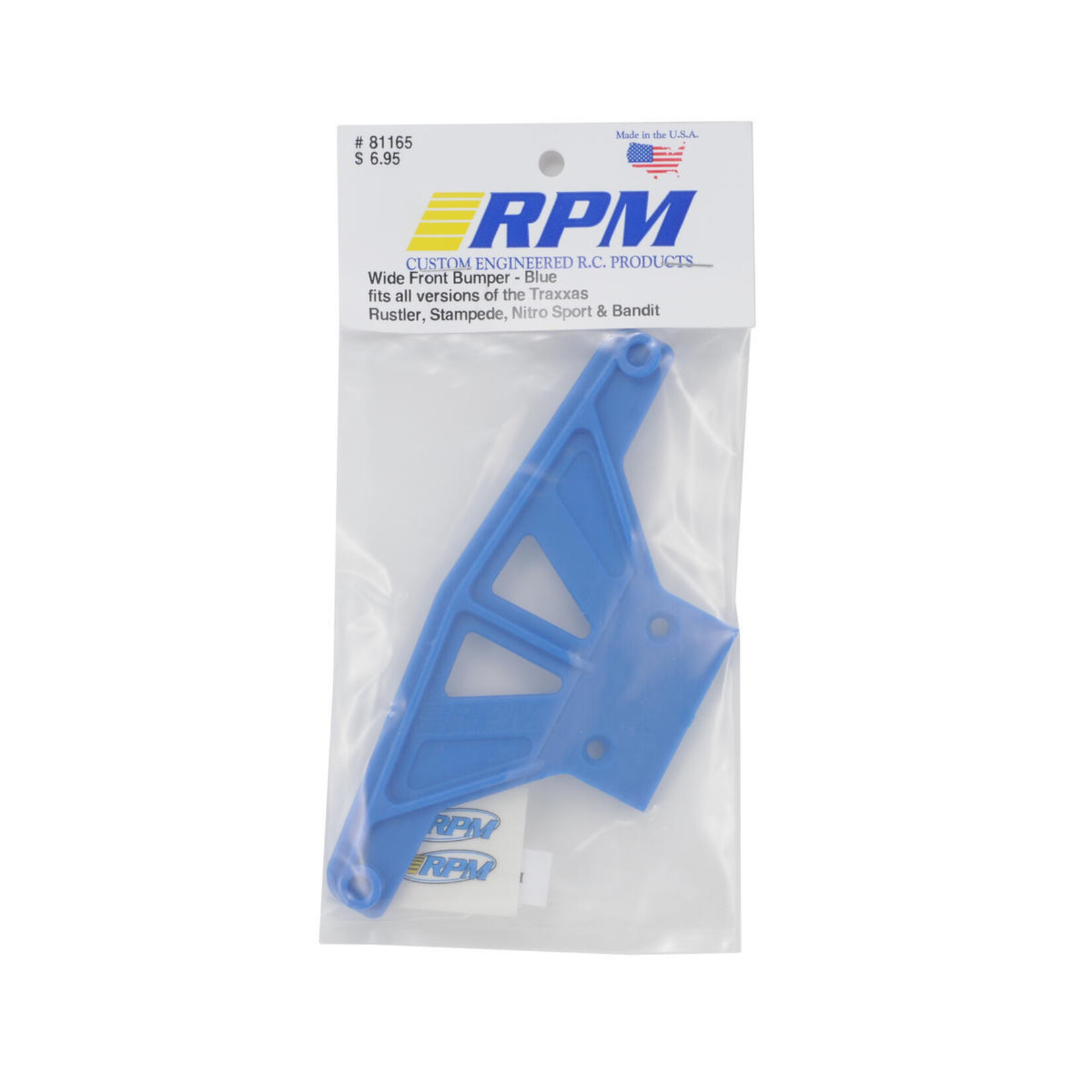 RPM RPM Traxxas Rustler/Stampede Wide Front Bumper (Blue) #81165