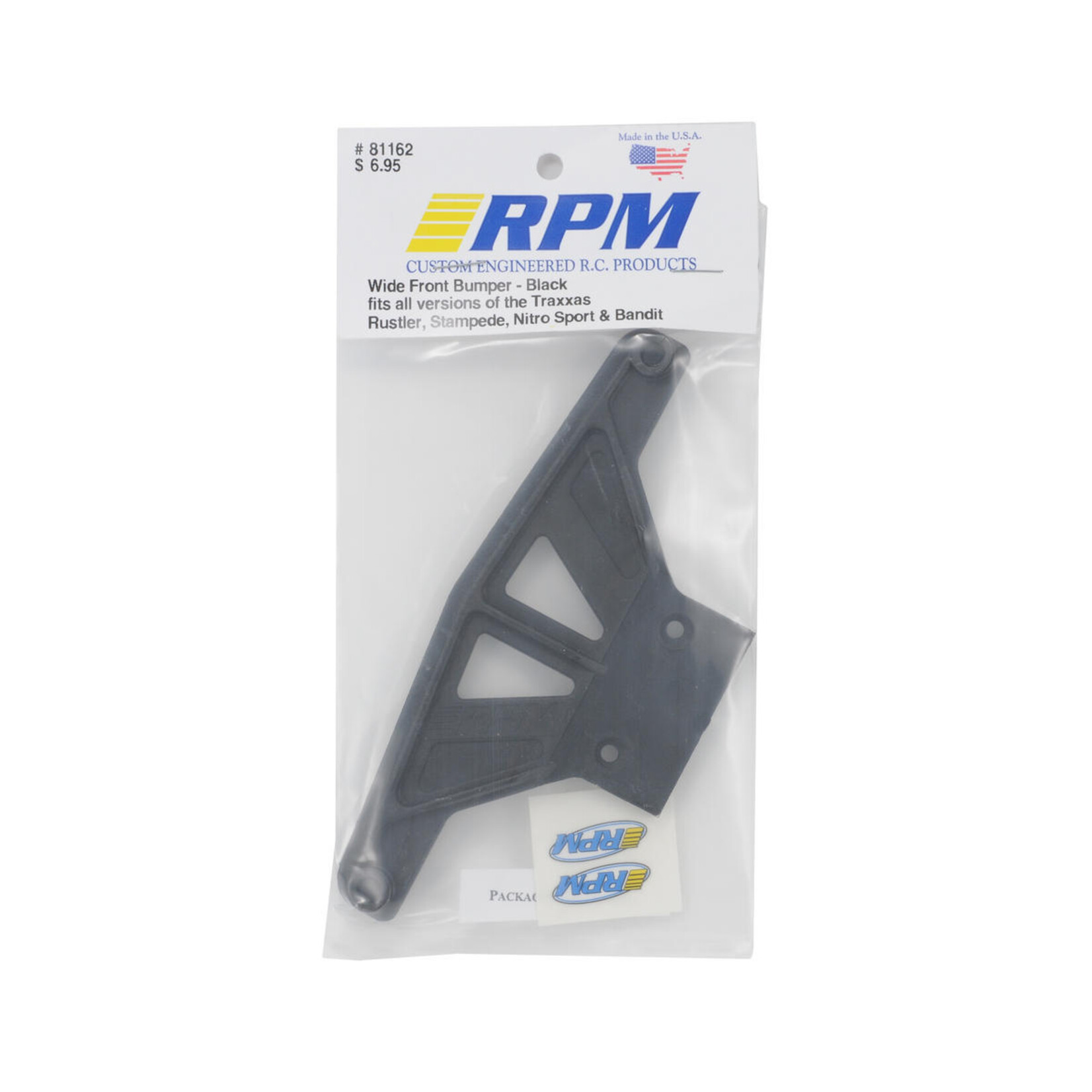 RPM RPM Traxxas Rustler/Stampede Wide Front Bumper (Black) #81162