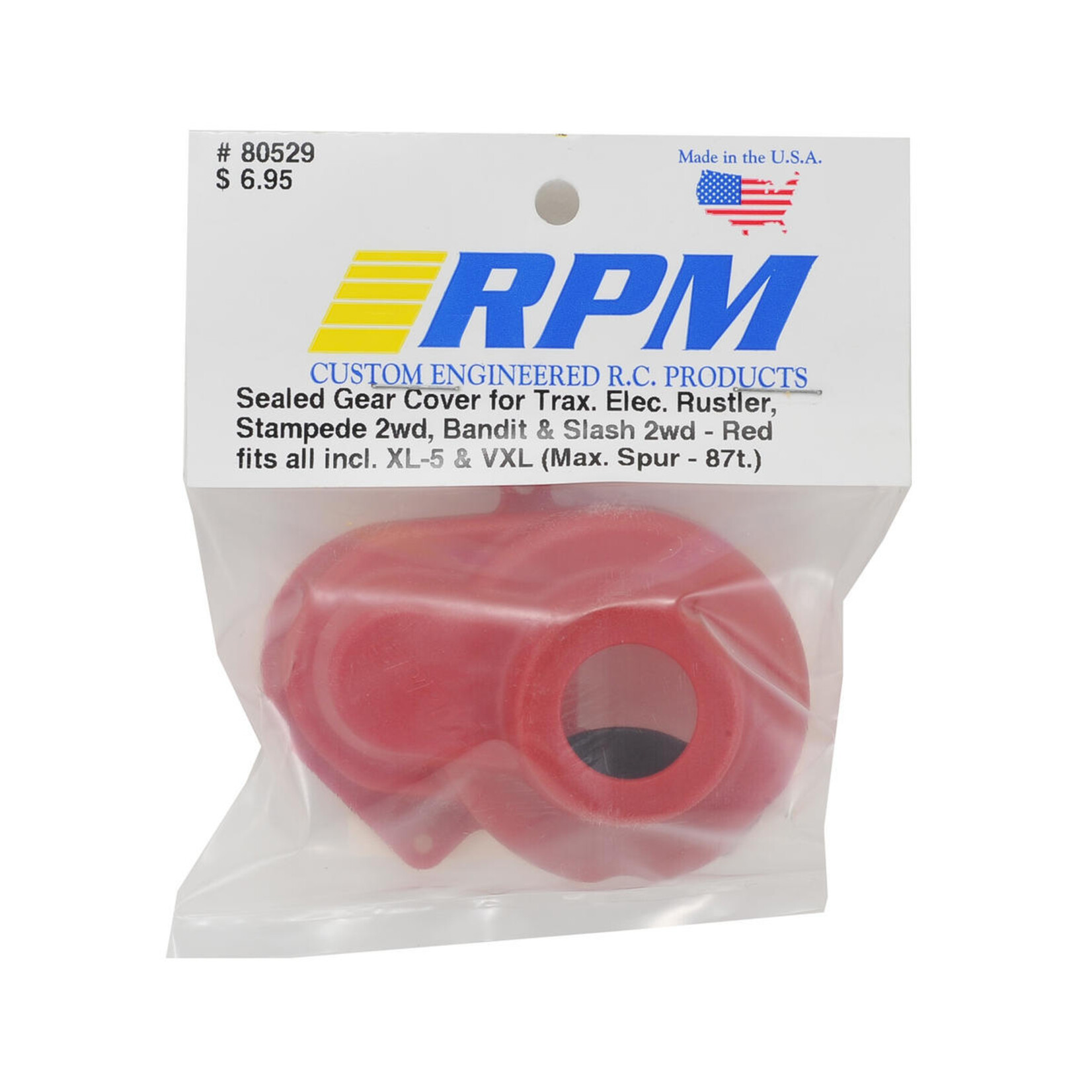 RPM RPM Traxxas Gear Cover (Red) (XL-5/VXL) #80529