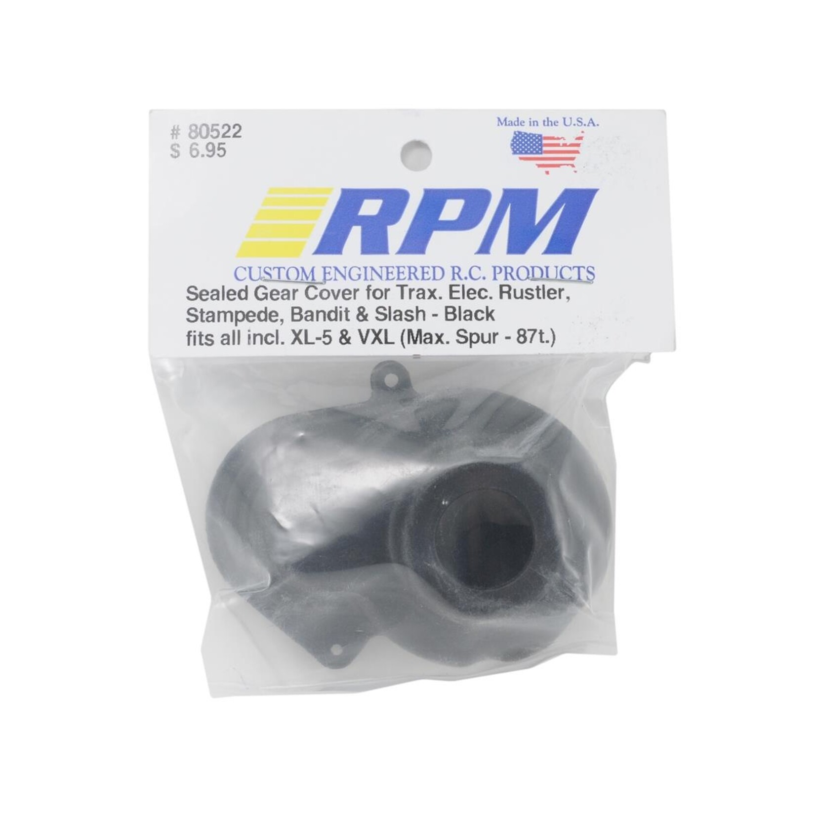 RPM RPM Traxxas Gear Cover (Black) (XL-5/VXL) #80522
