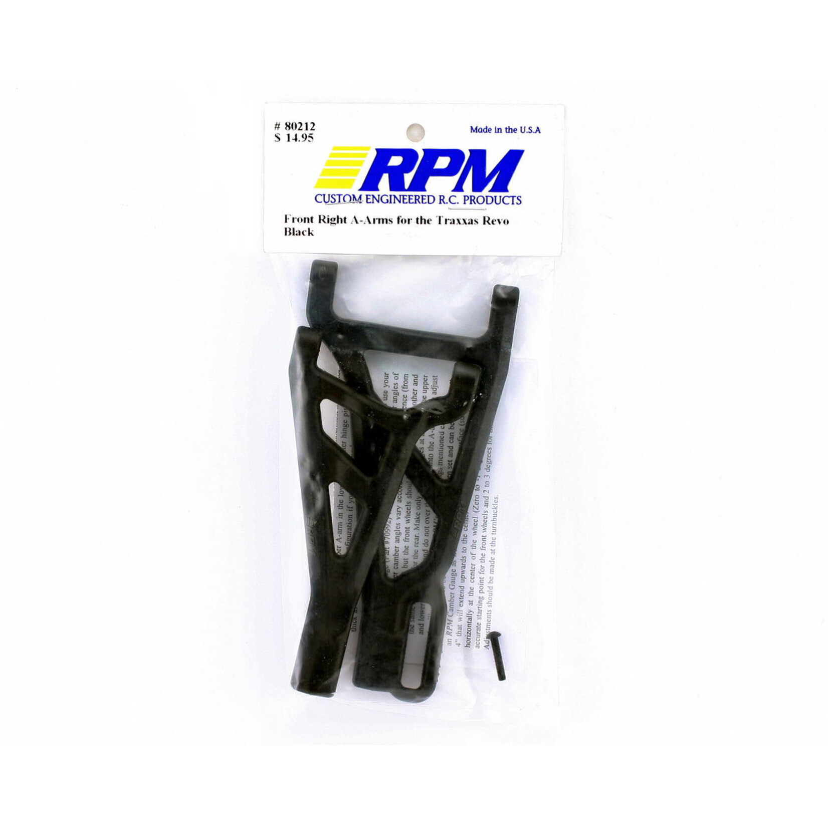 RPM RPM Traxxas Revo/Summit Front Right A-Arms (Black) #80212