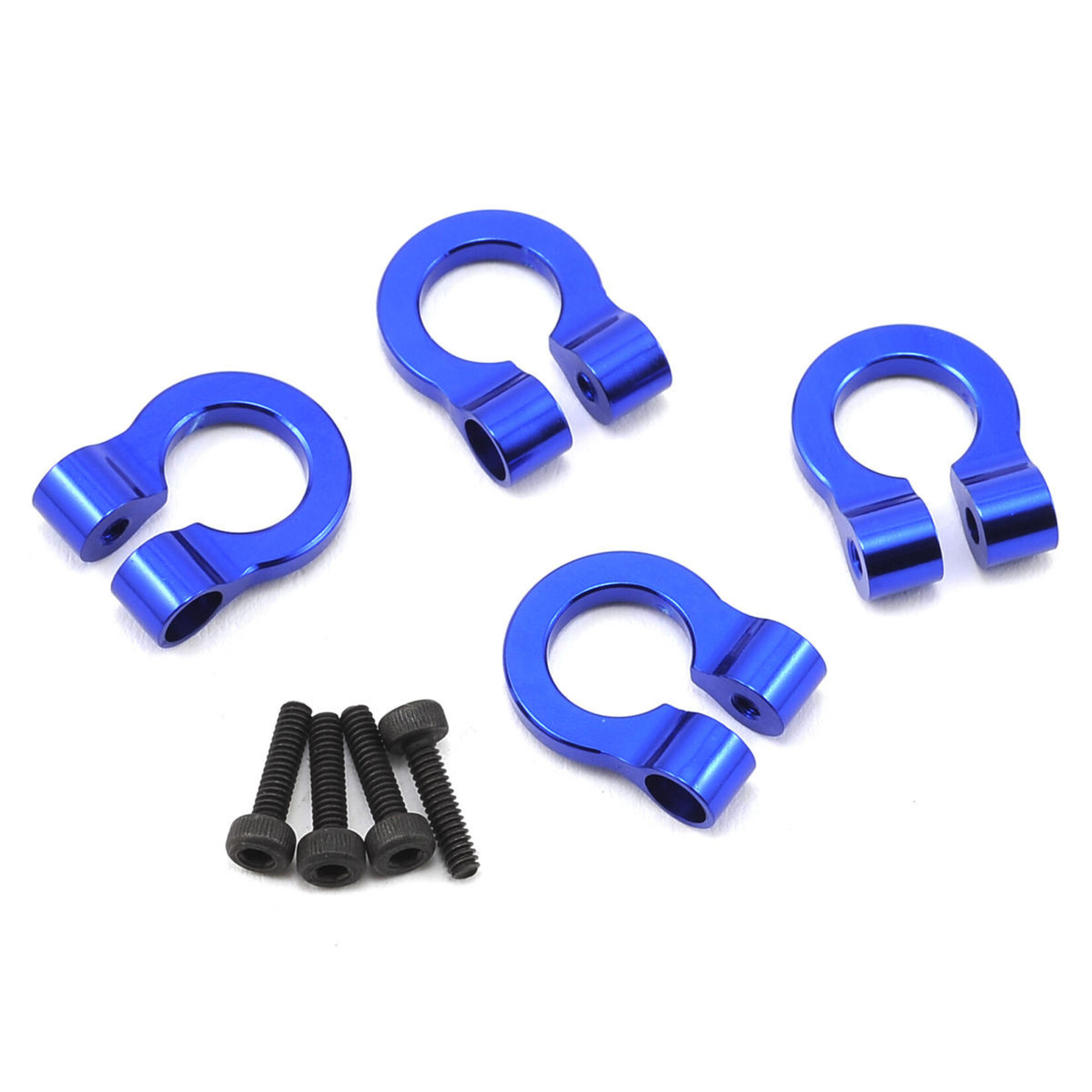 Hot Racing #ACC80806 Hot Racing 1/10 Aluminum Tow Shackle D-Rings (Blue) (4)